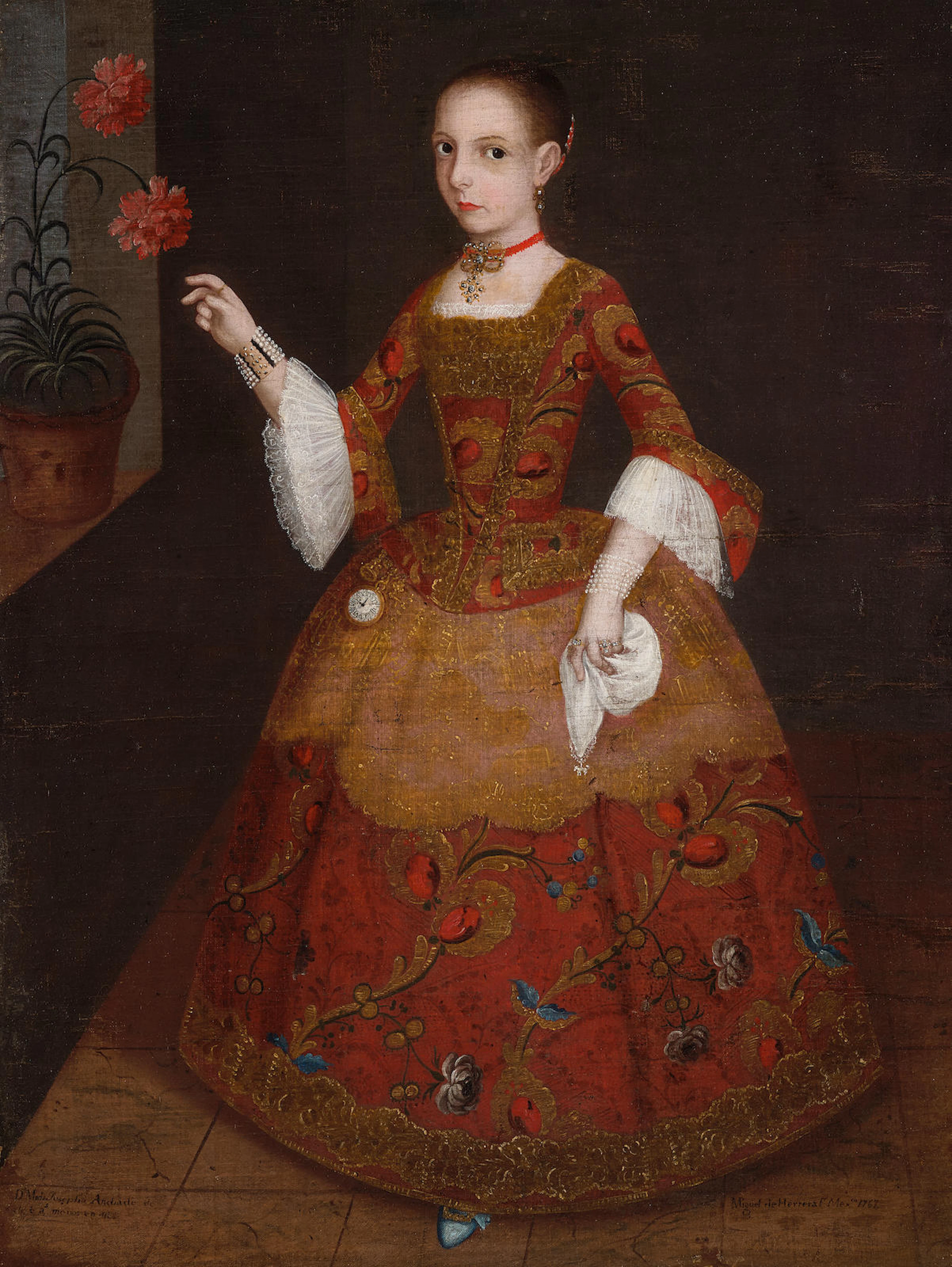 A portrait of Dona Maria Josepha Andrade, six years old minus one month