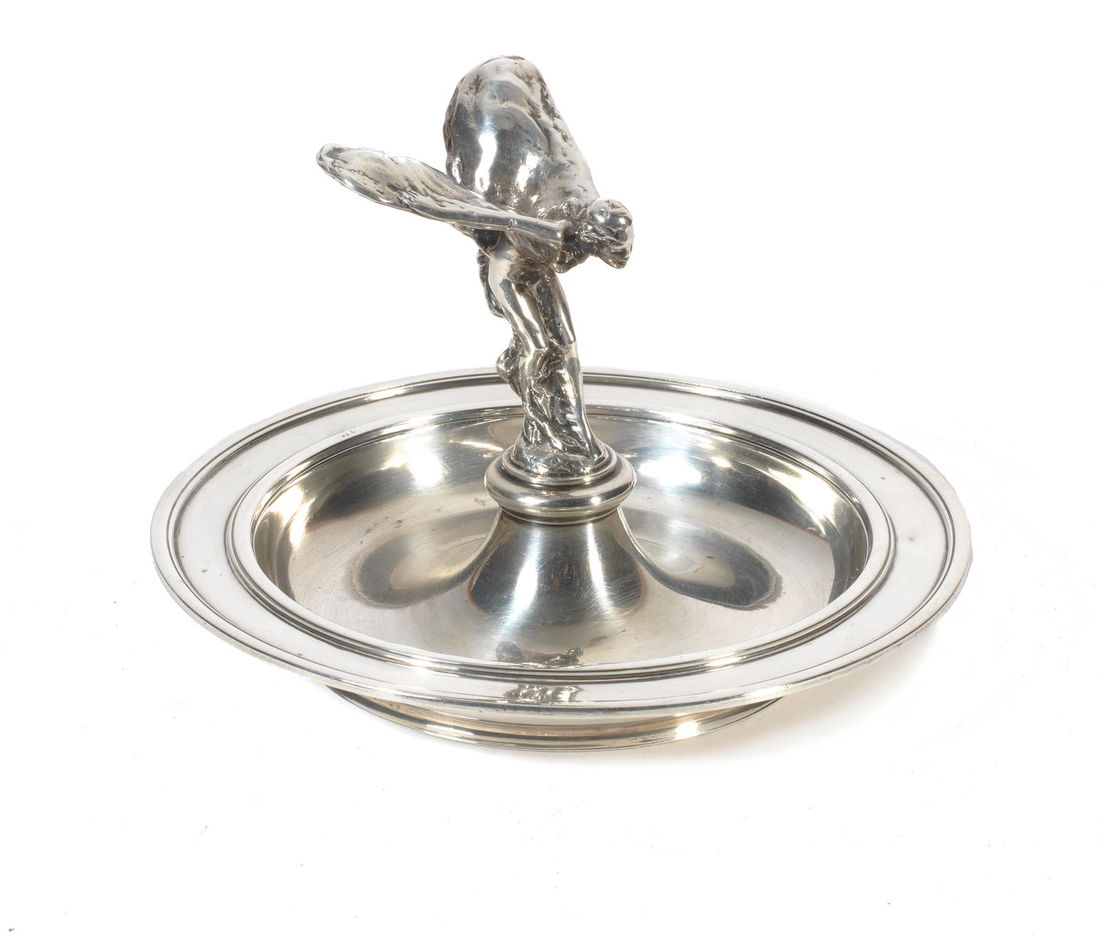 Cendrier Rolls-Royce en argent massif par Sebastian Garrard & Co. offert en cadeau de Noël en 1926,