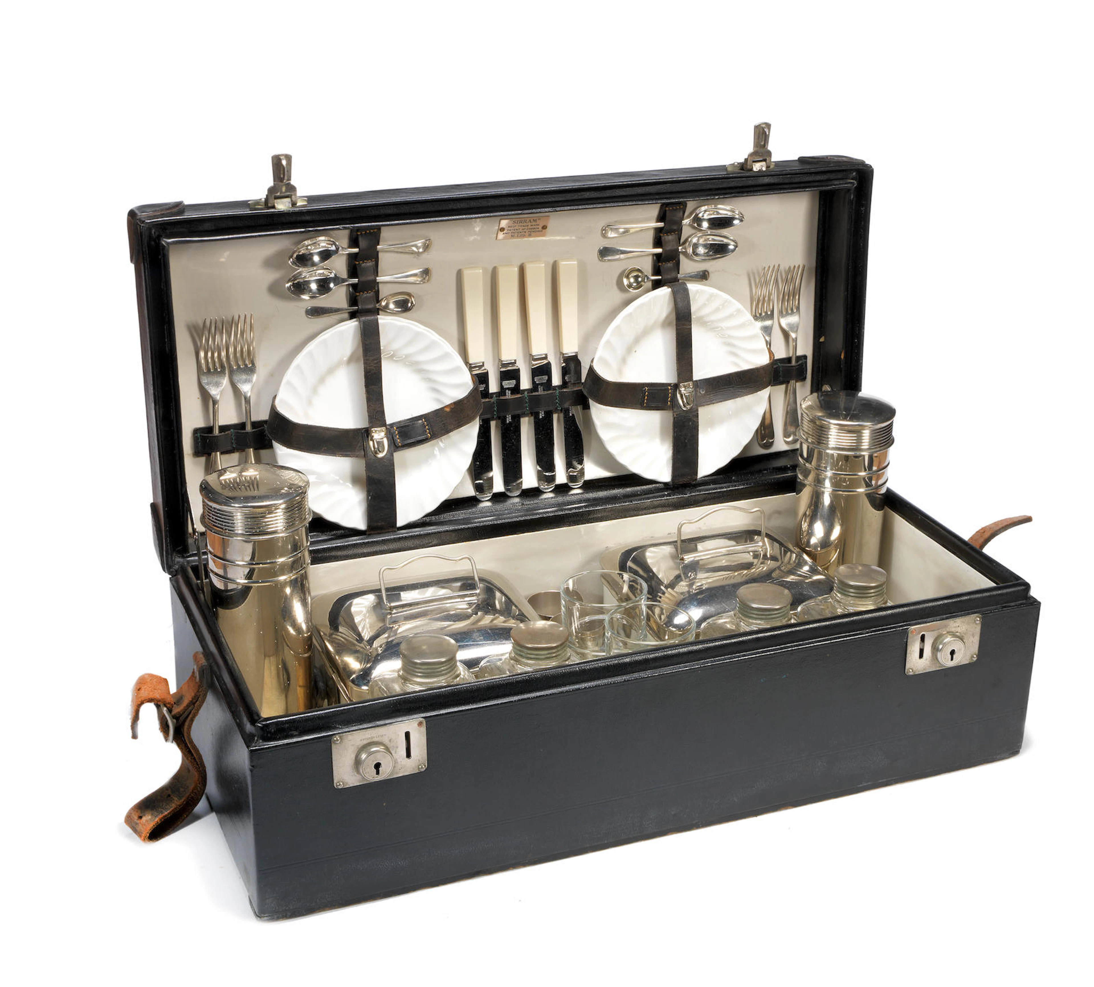 Nécessaire de pique-nique pour quatre personnes par Sirram, années 1920,