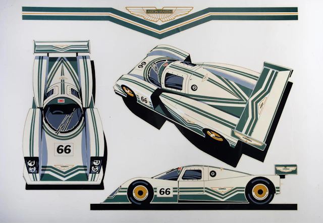 'Aston Martin AMR1', a factory commissioned proposed livery design original artwork,