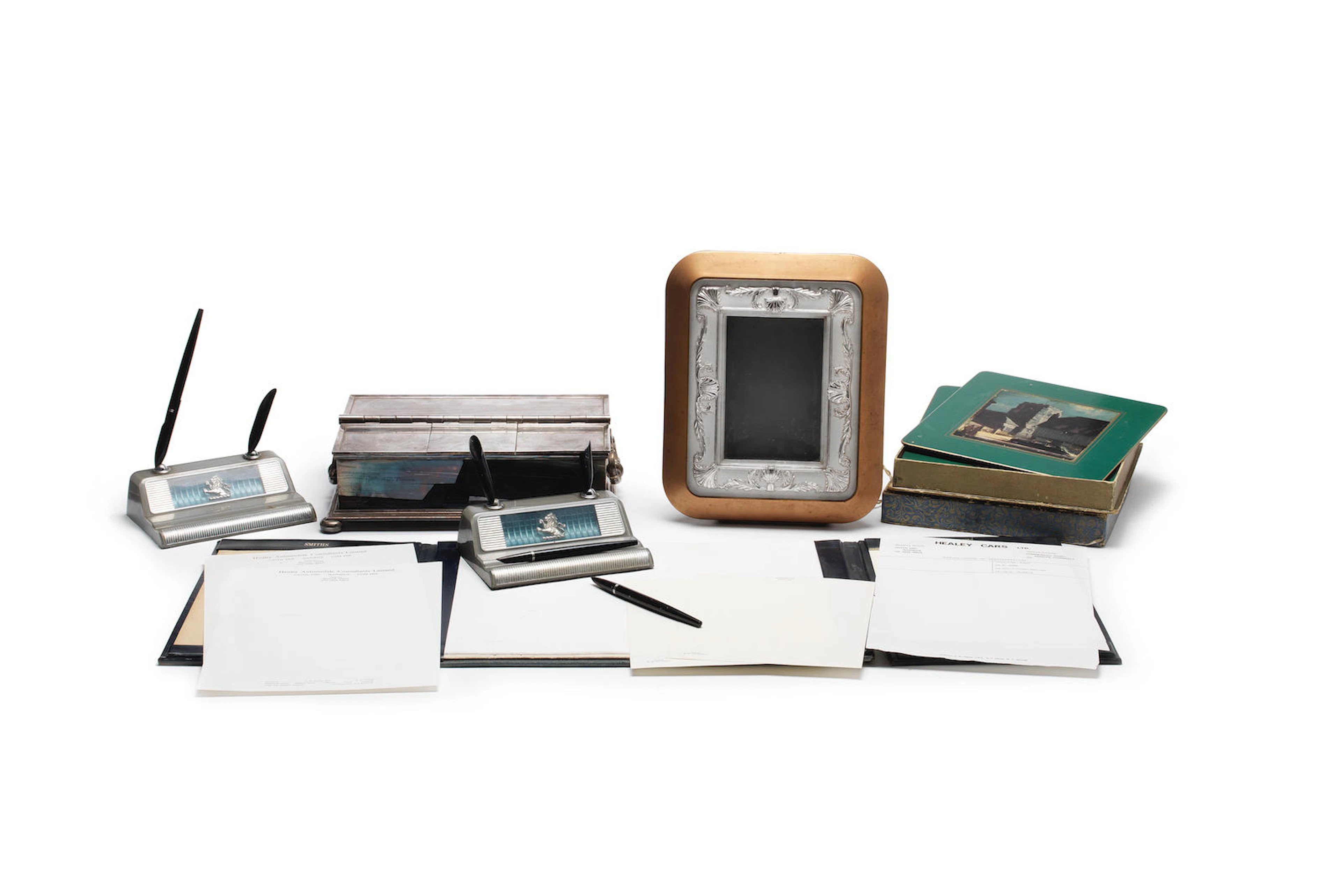 Items from Donald Healey's desk,