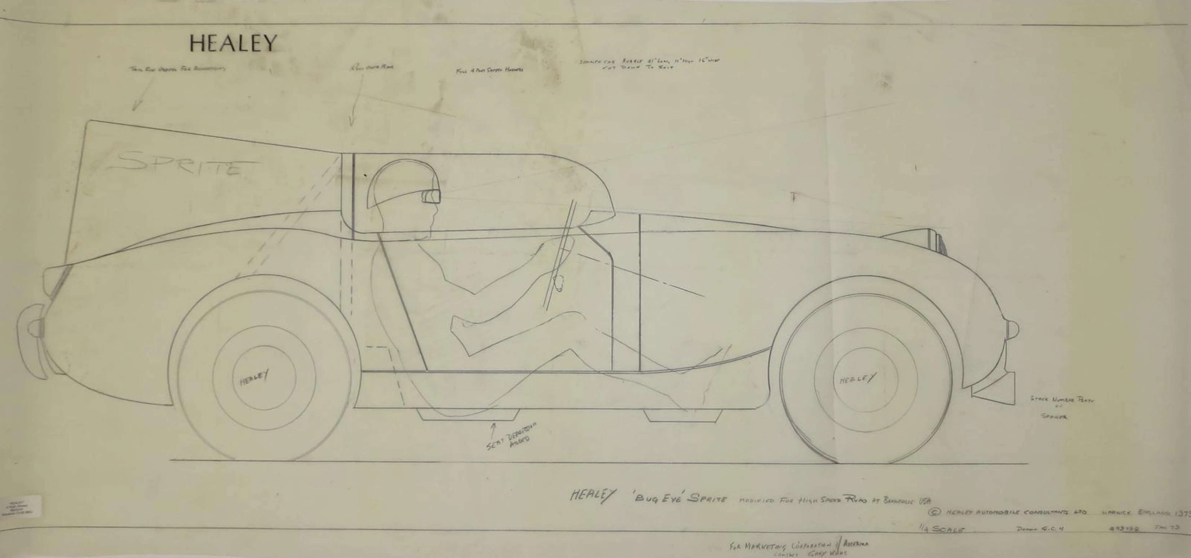 Austin-Healey 'Sprite' technical illustrations,