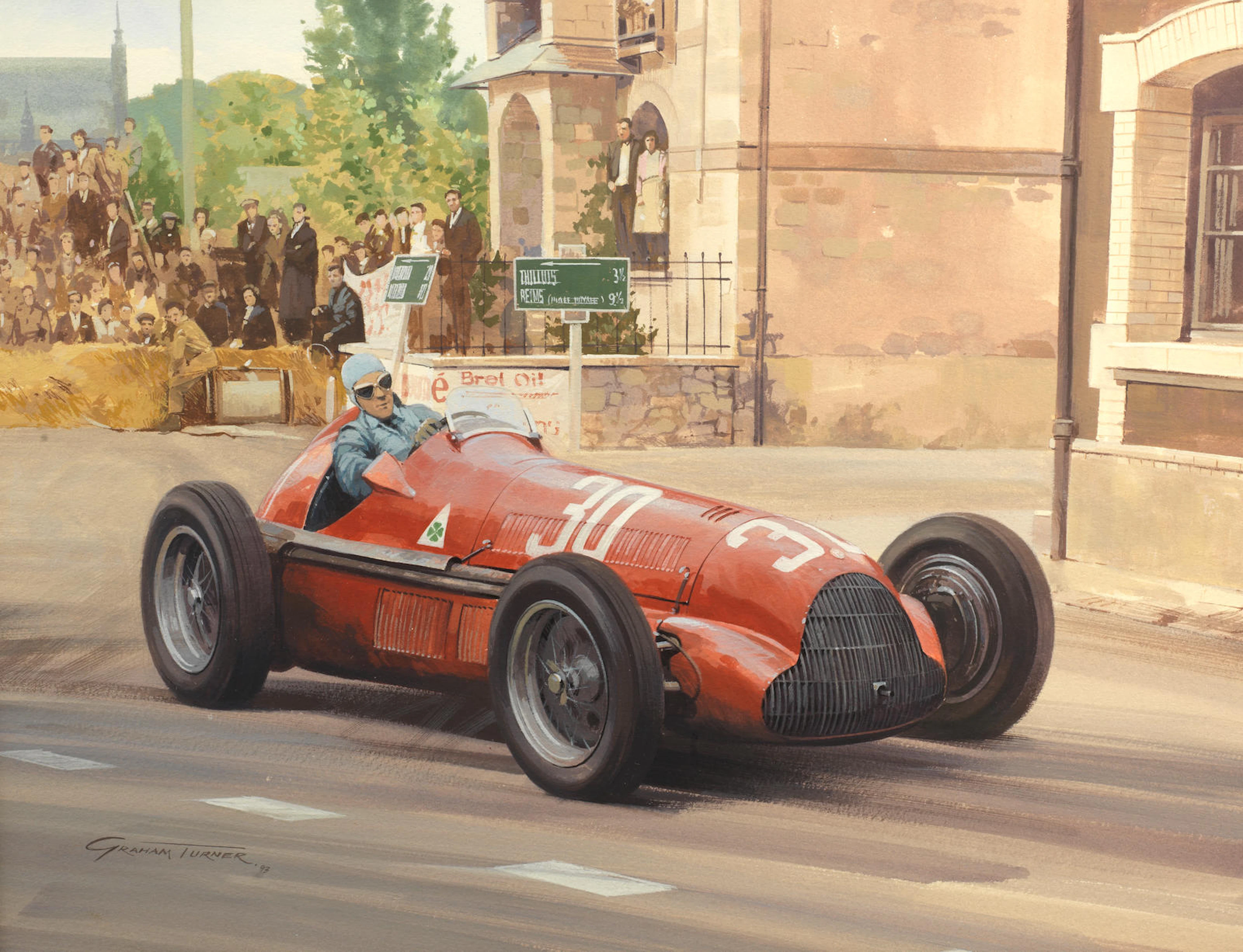 Graham Turner (British, 1964-), two motor racing original artworks,