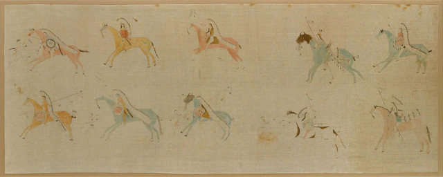 A Plains pictorial muslin