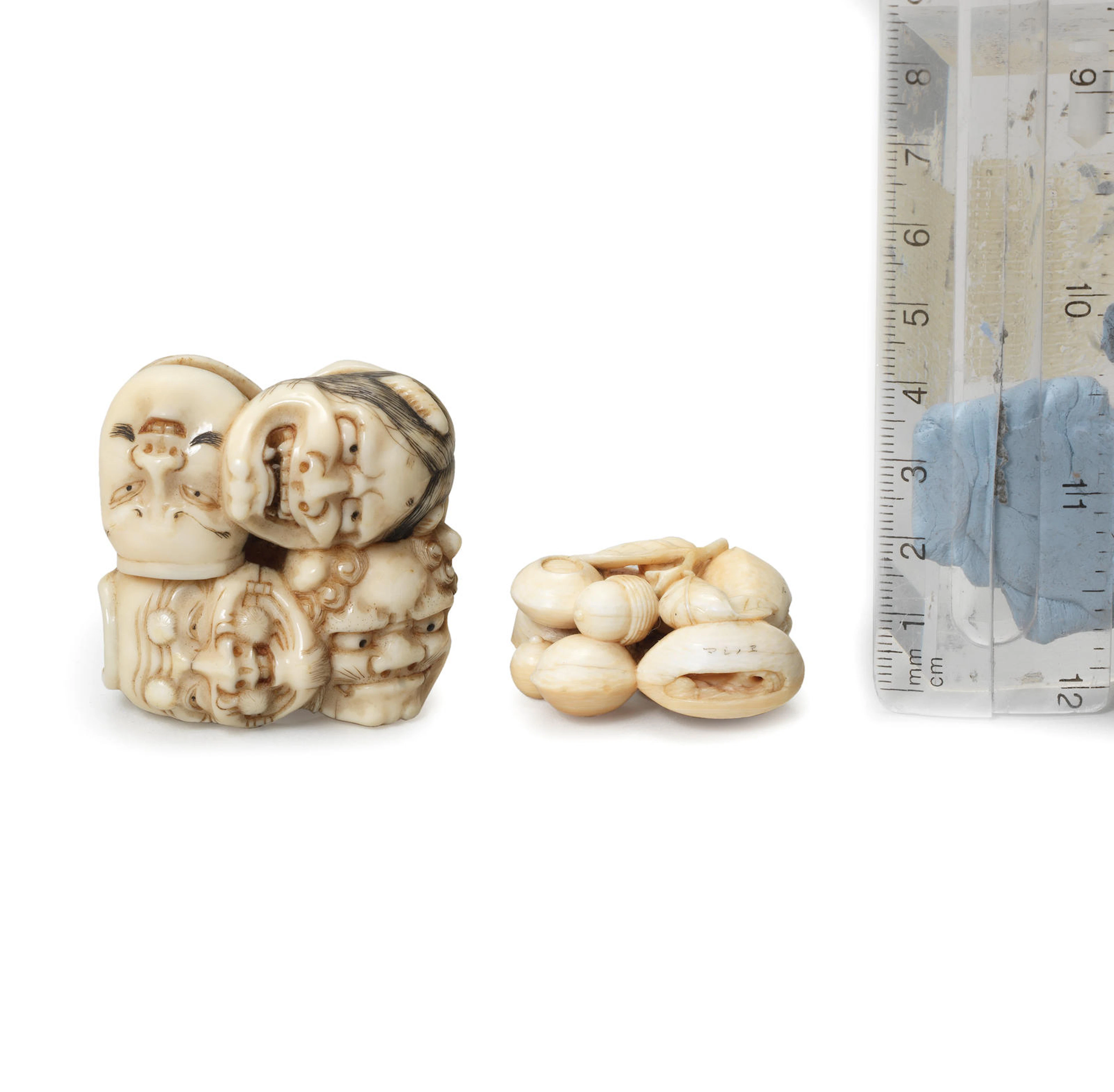 Two ivory netsuke