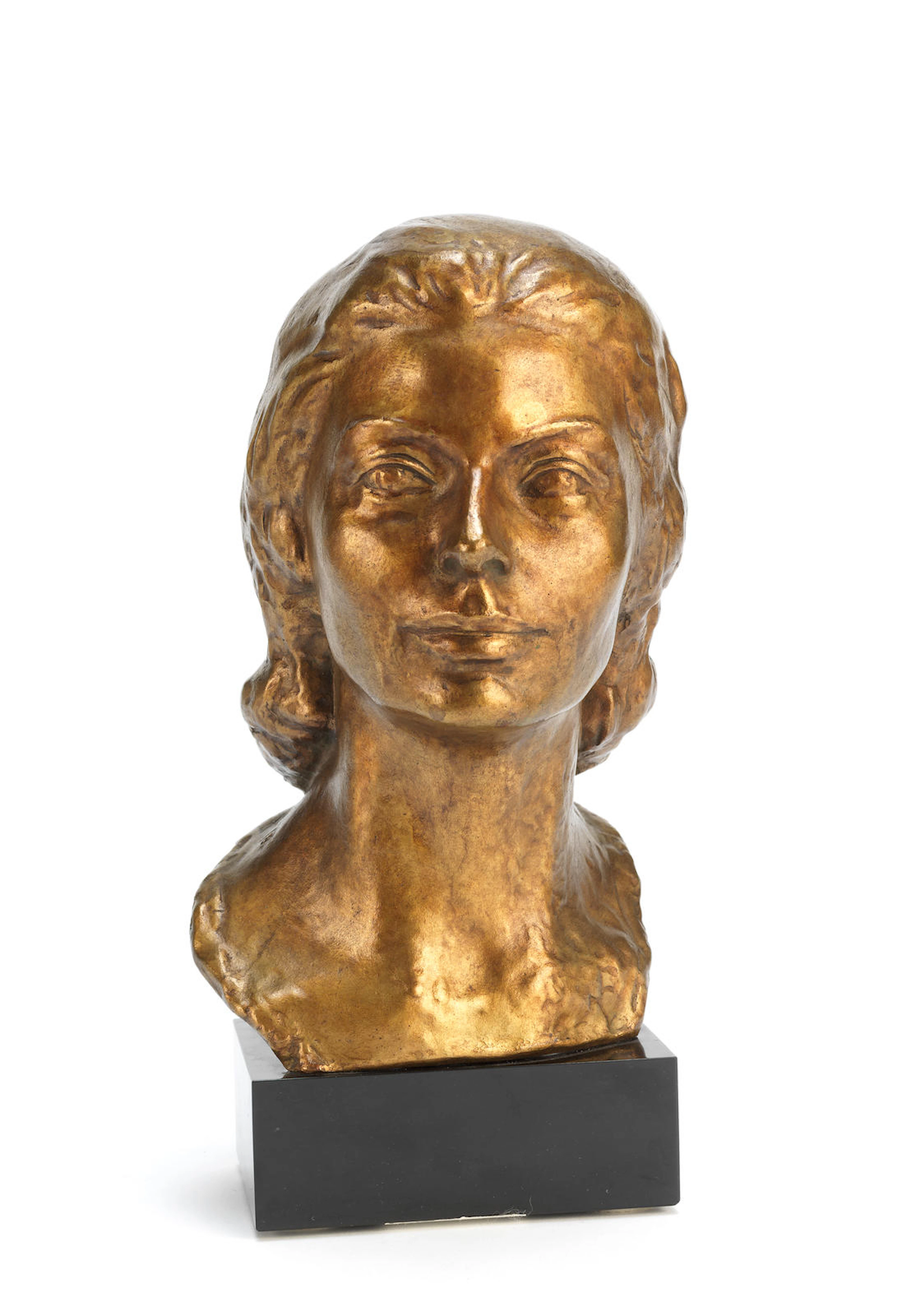 Gudmar Olovson (Swedish, b. 1930): A bronze portrait head of Ingrid Bergman