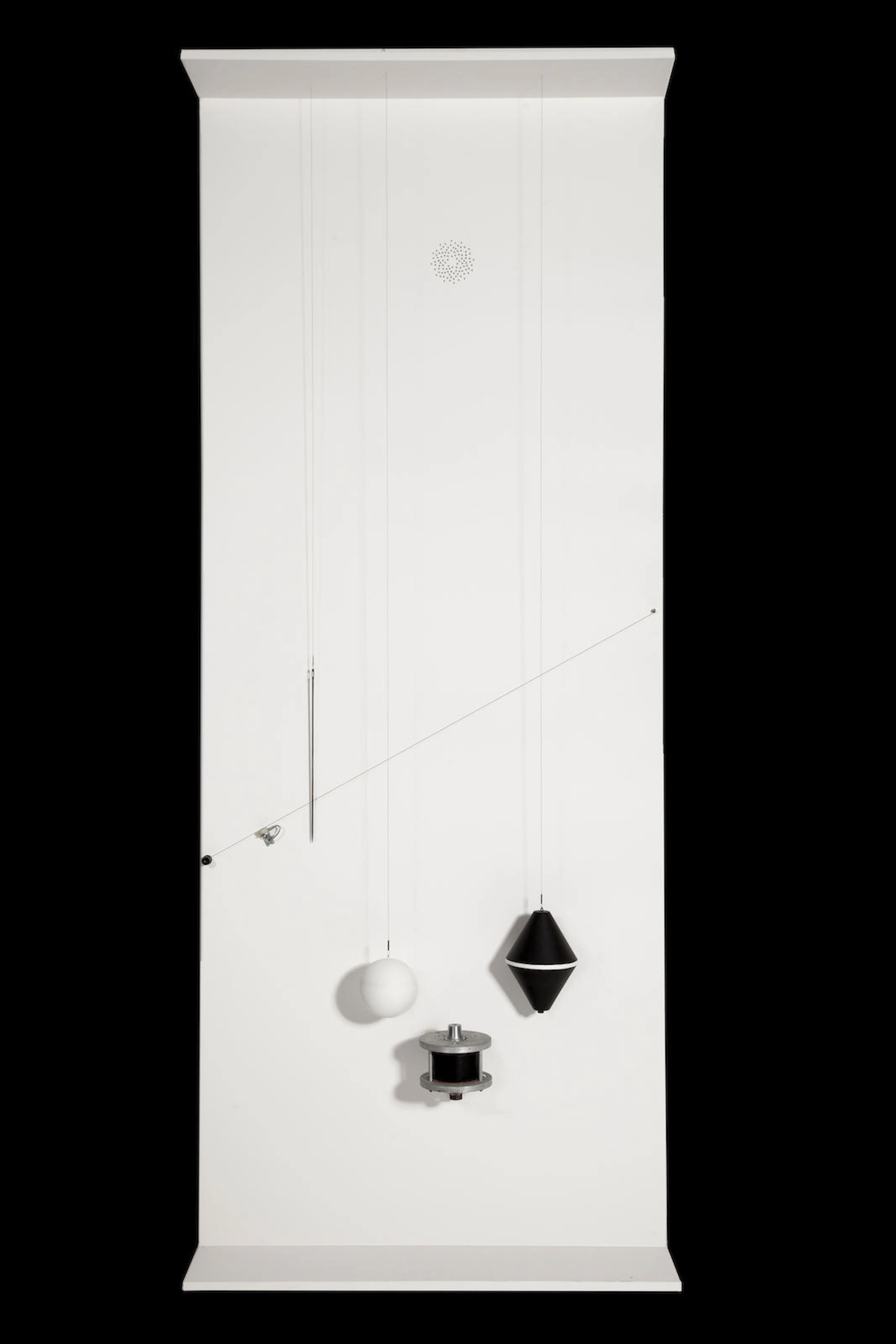 Takis (Panayiotis Vassilakis) (Greek, born 1925) Pendule Musicale, 1966 200 x 80 x 20 cm.