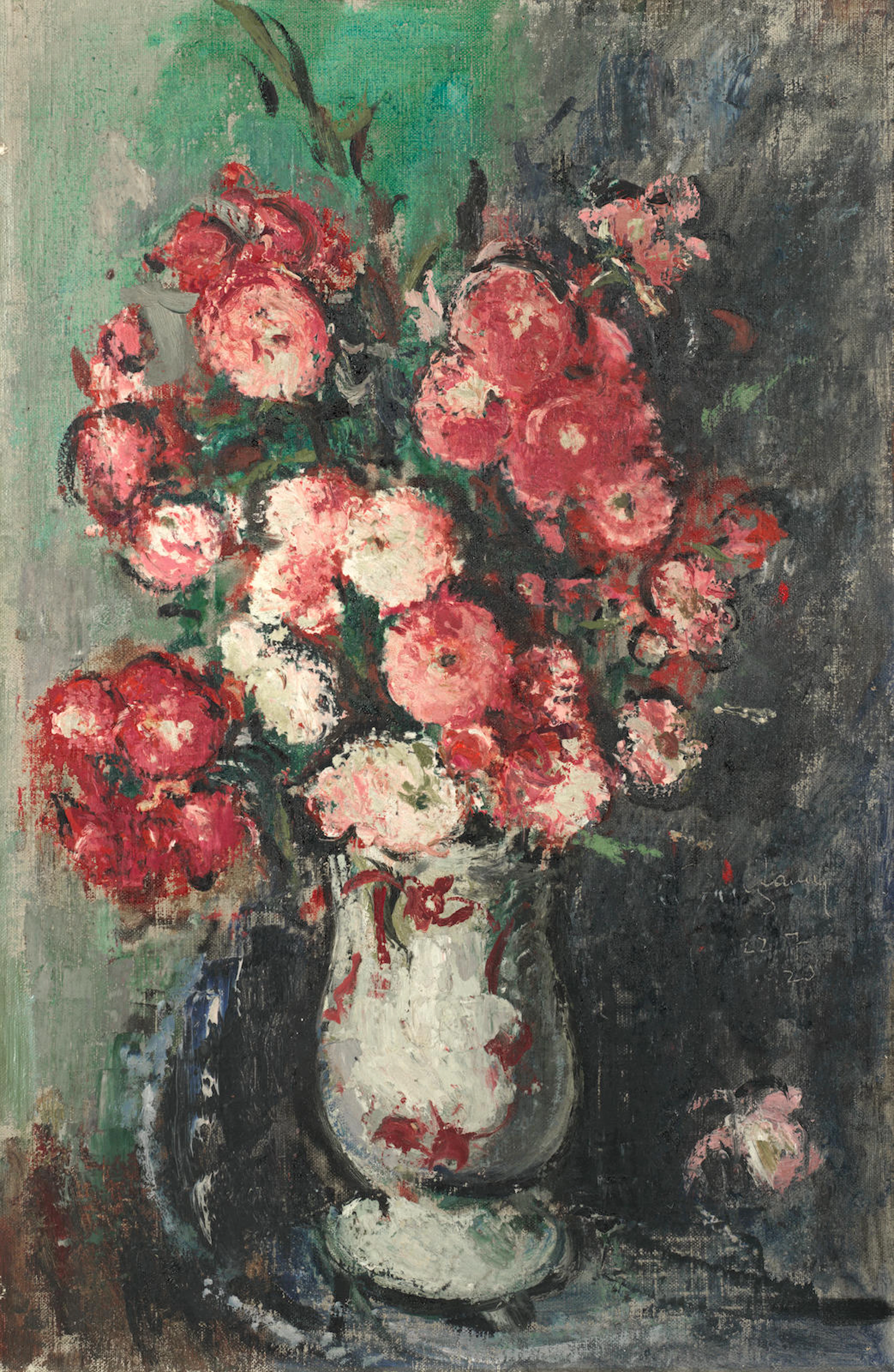 'Blumenstrauss in weisser Vase'