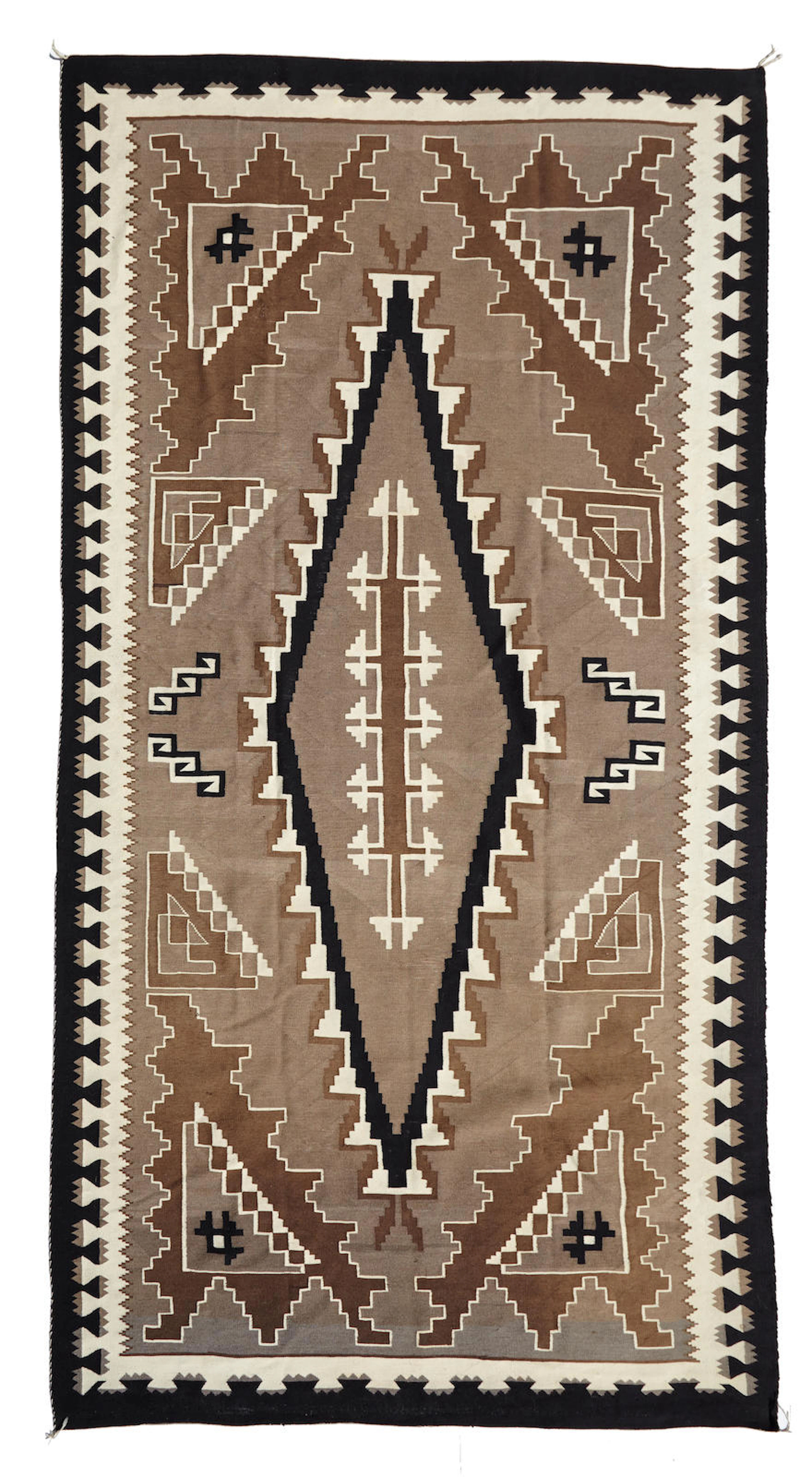 A large Navajo Two Grey Hills rug