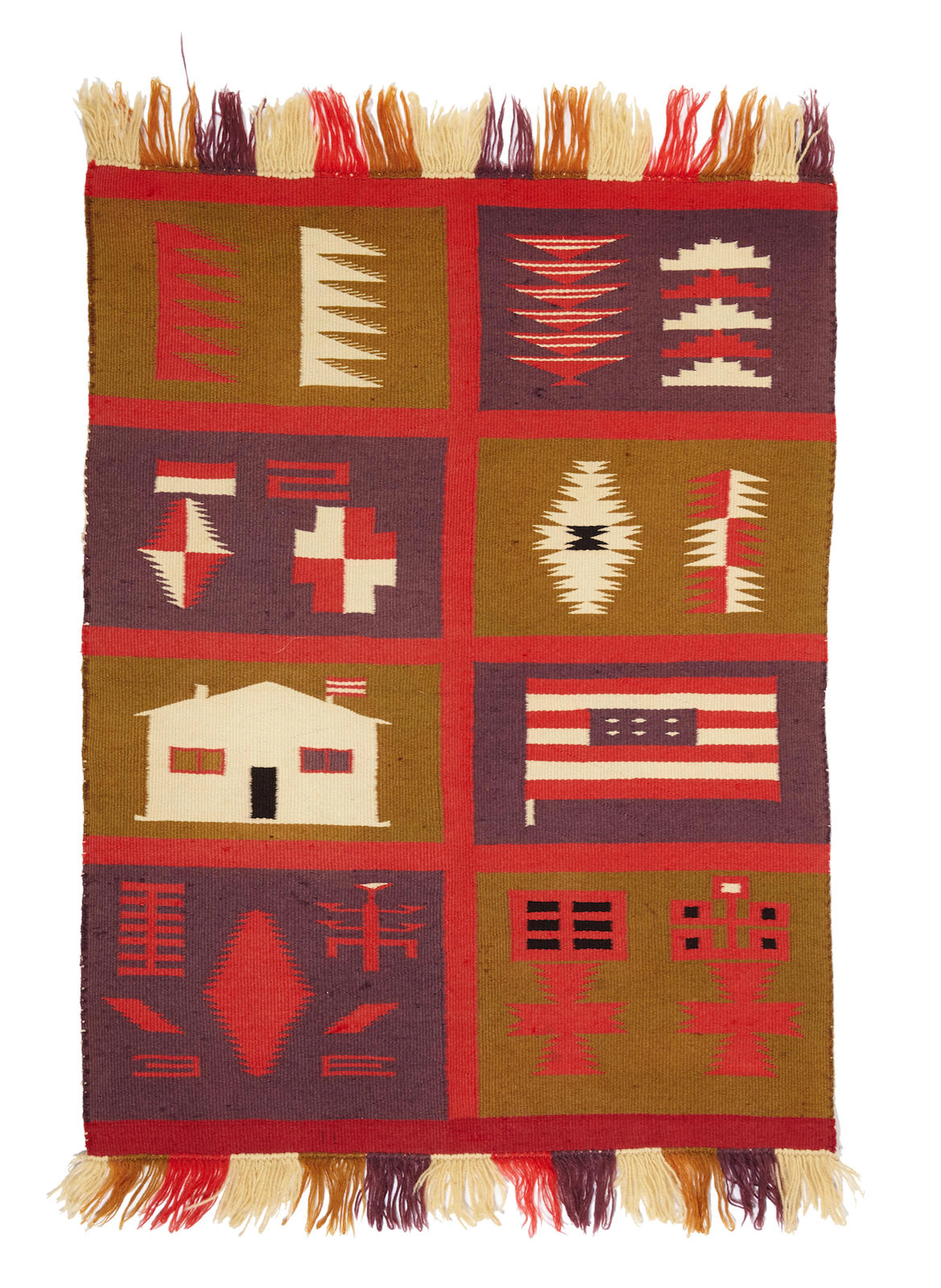 A Navajo Germantown pictorial rug