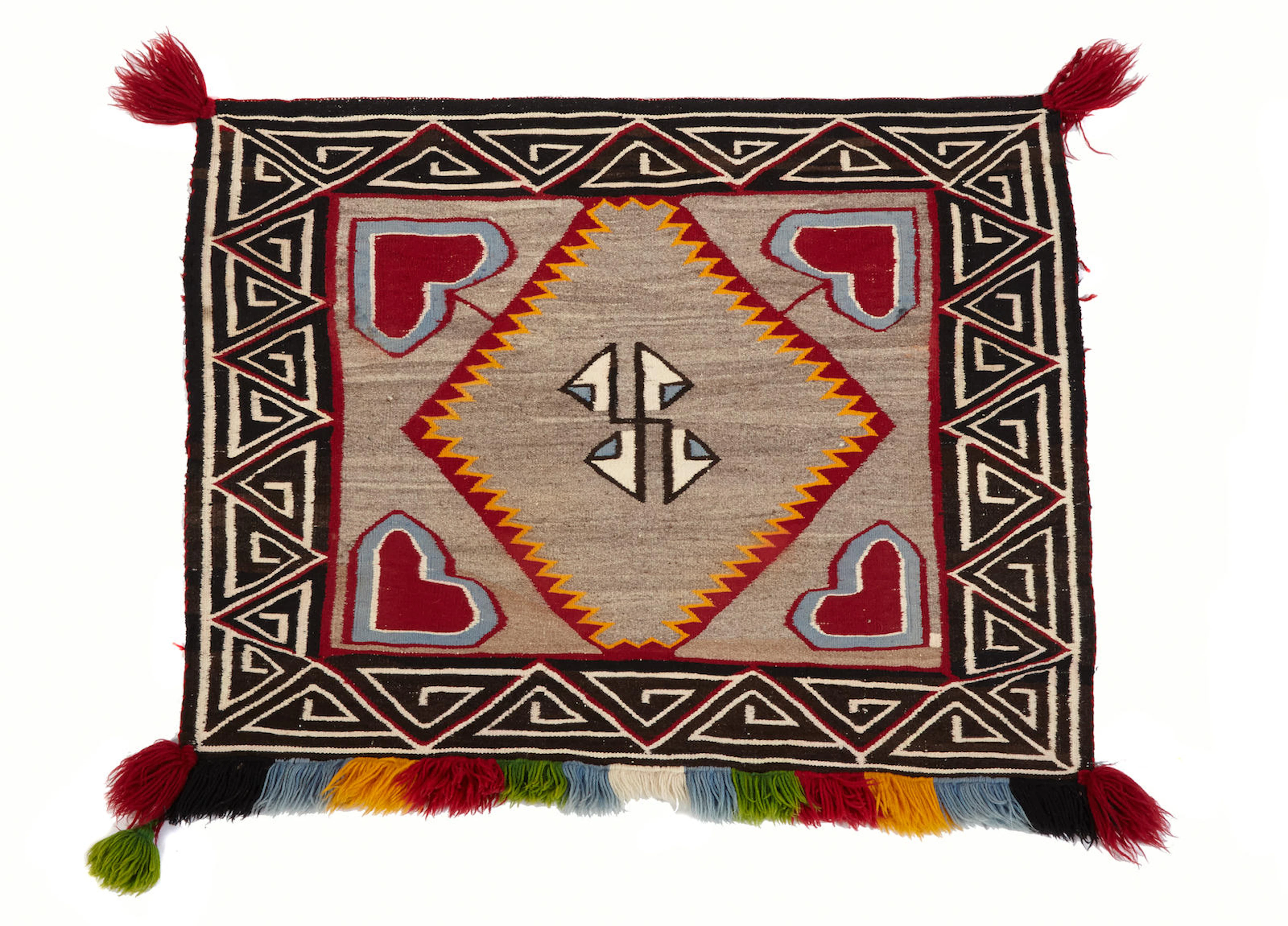 A Navajo Teec Nos Pos fancy saddle blanket