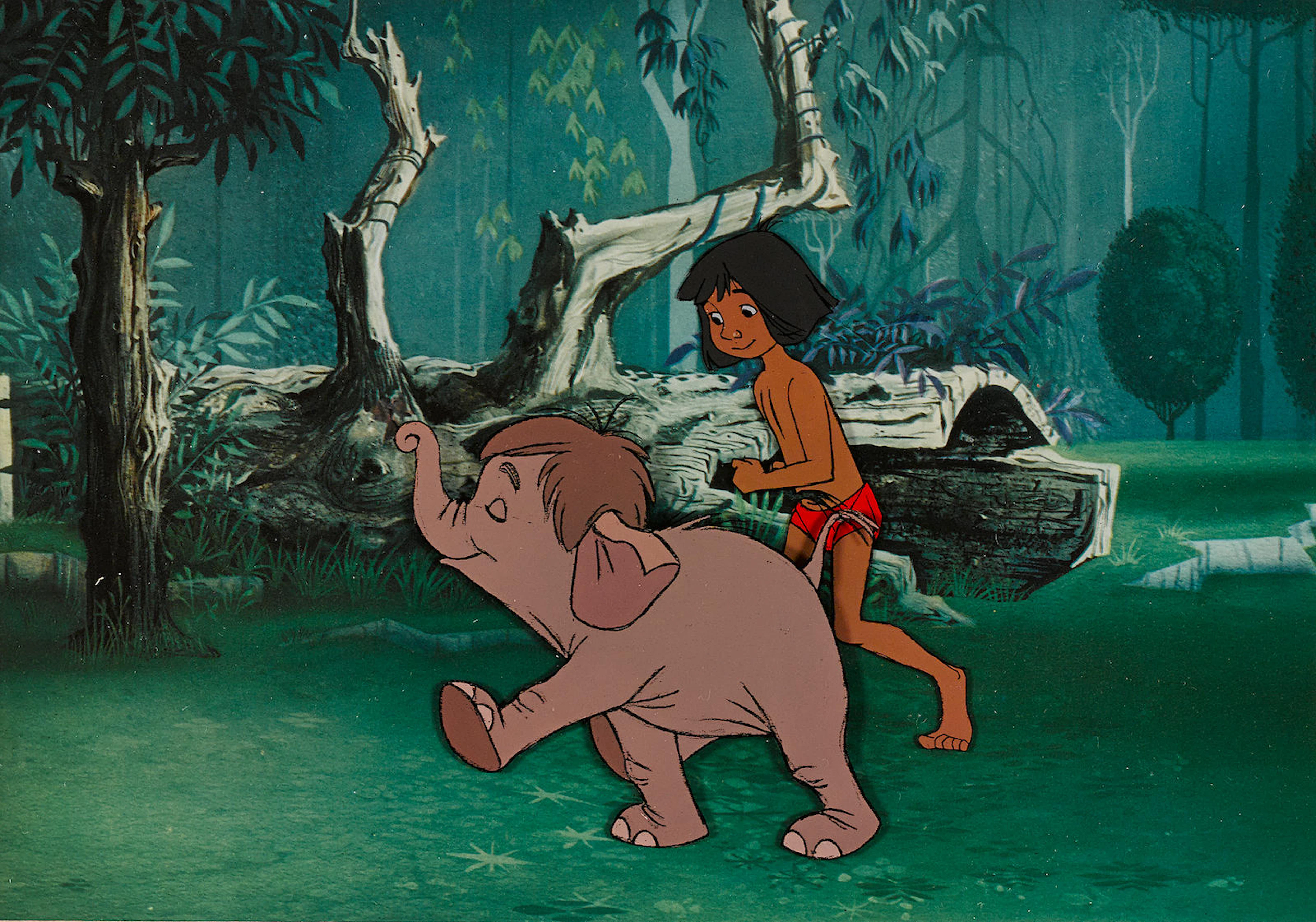 A celluloid of Mowgli from The Jungle Book