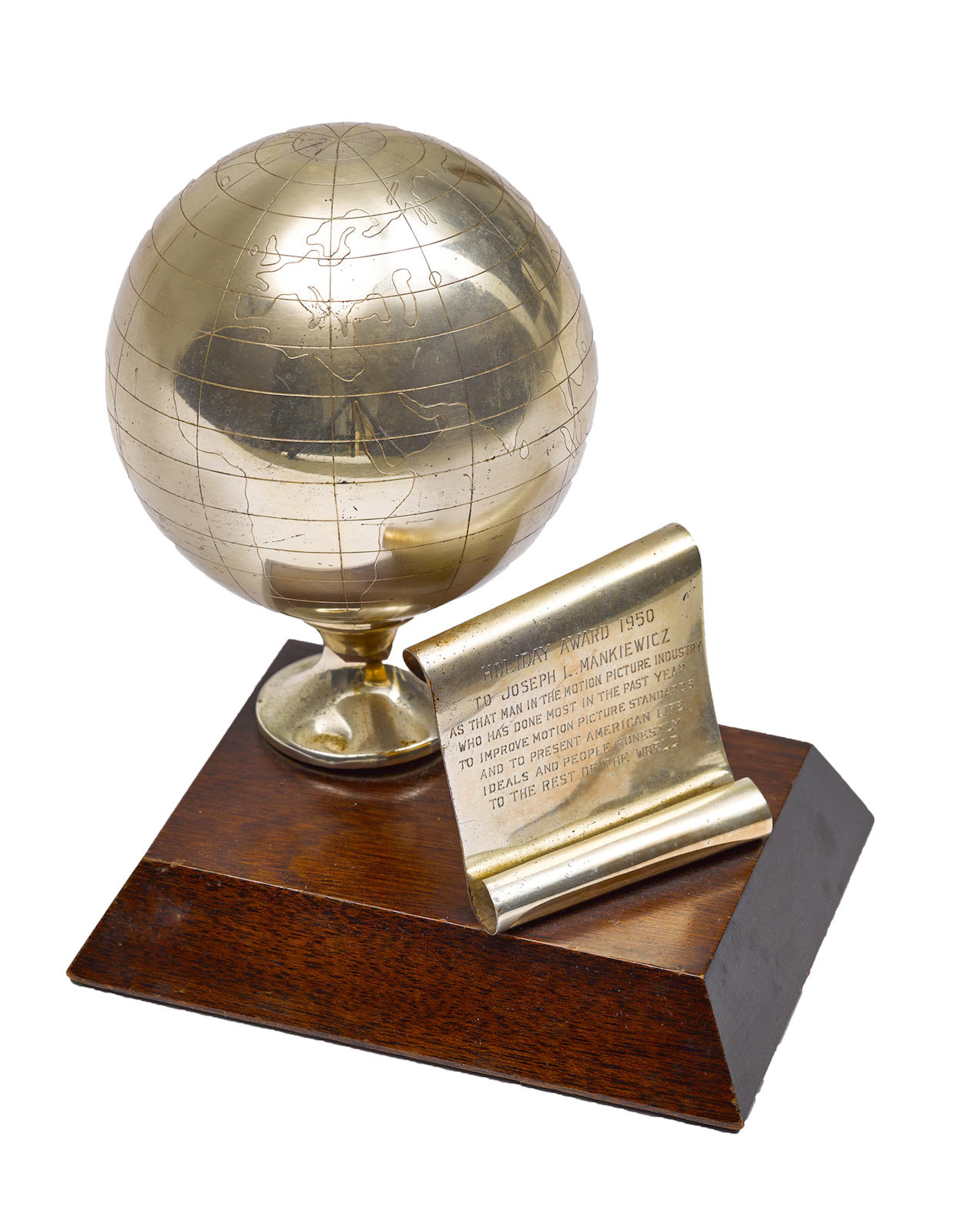 A Joseph L. Mankiewicz Holiday Magazine Motion Picture Award as "Man of the Year"