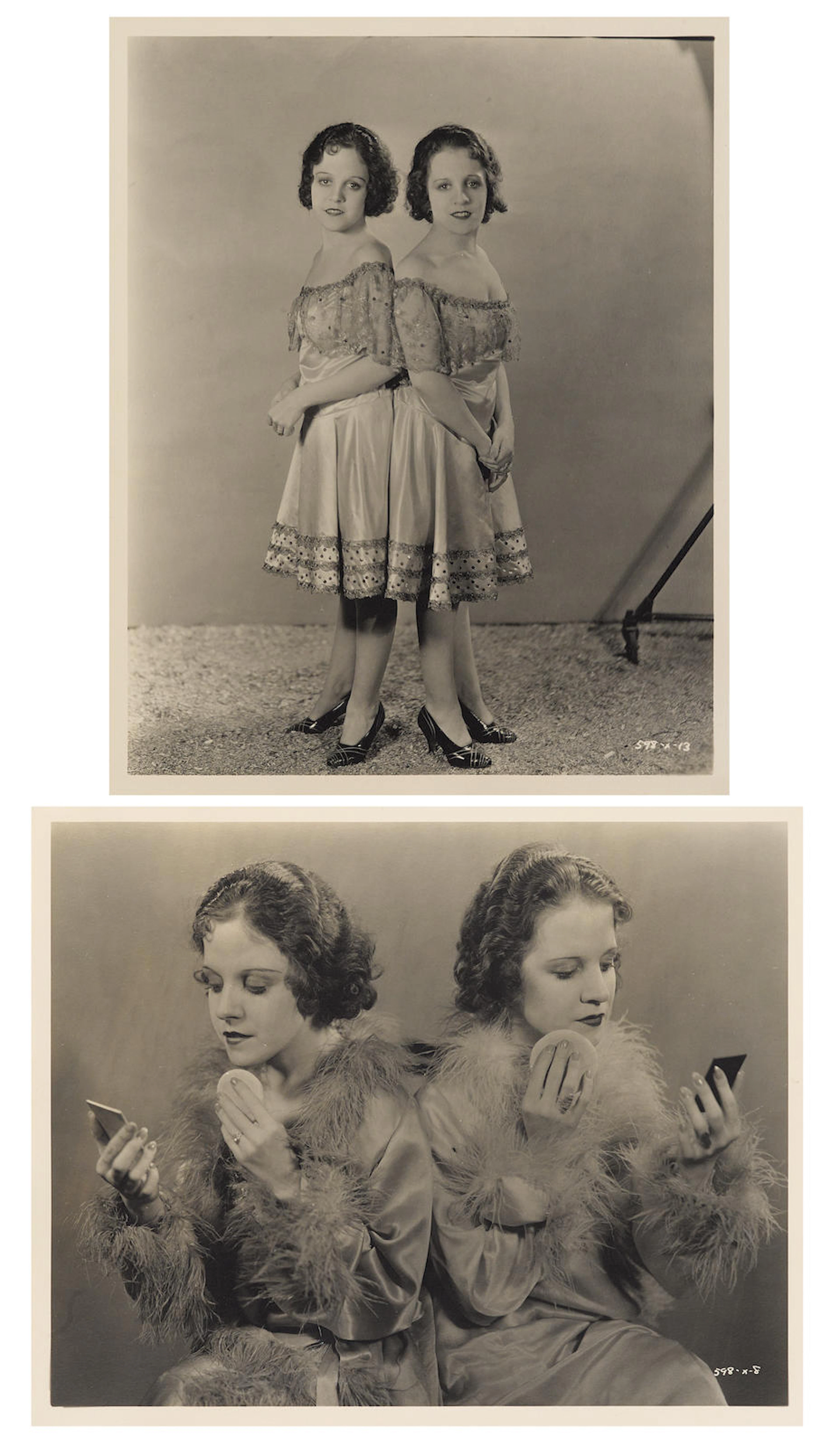 A pair of Tod Browning's personal Freaks cast portraits