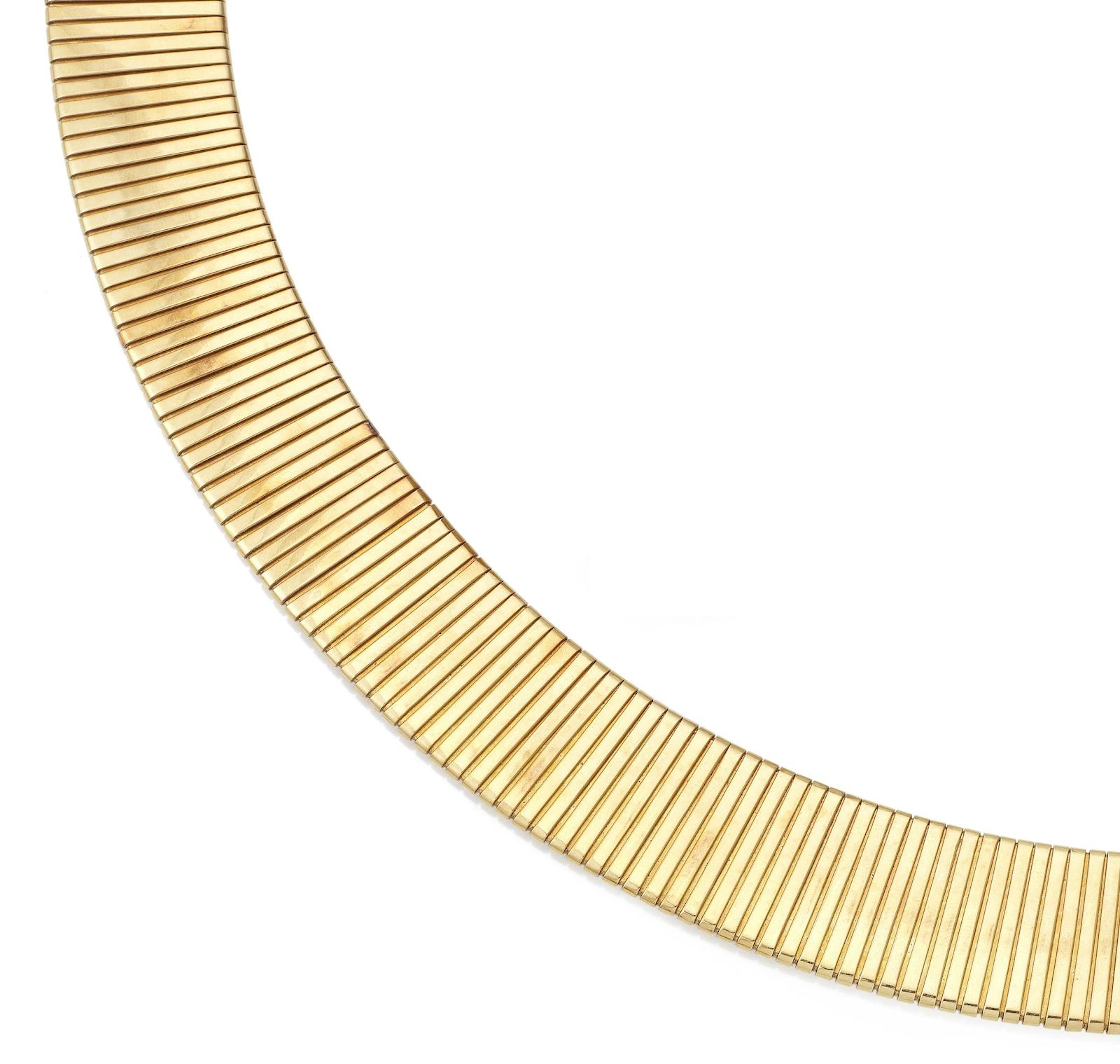 A 'Tubogas' collar necklace, by Bulgari