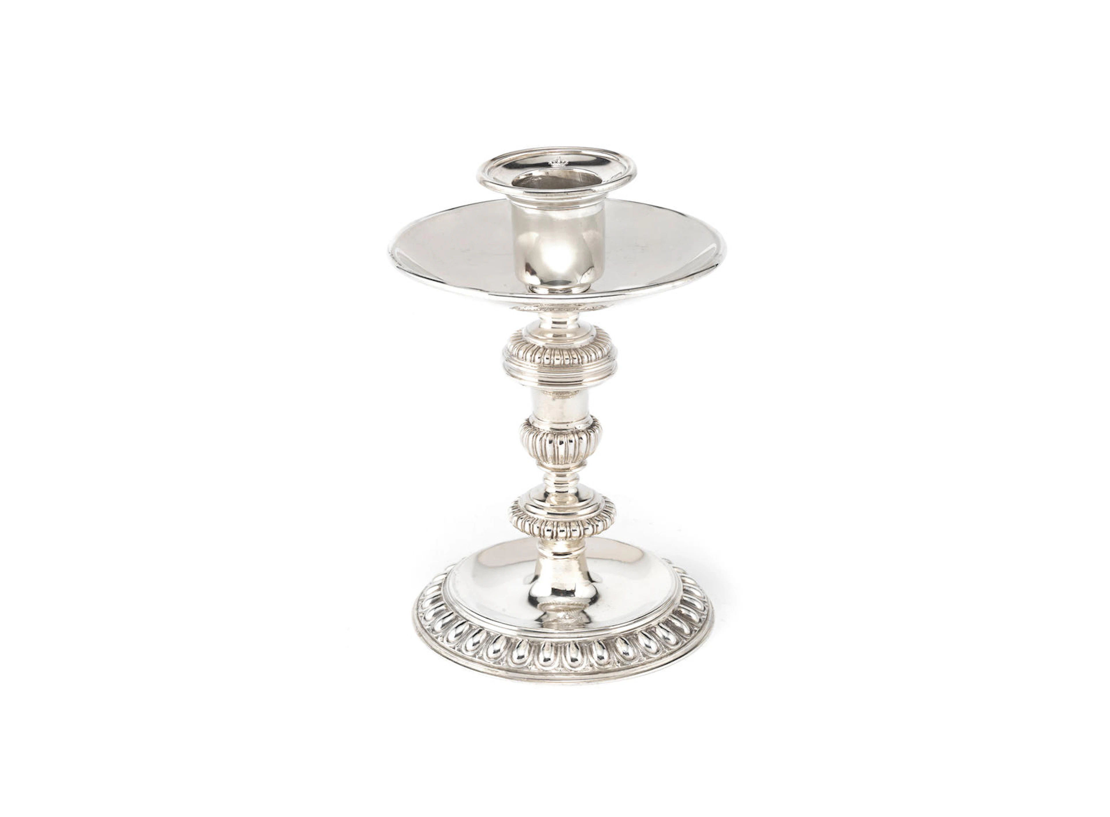 Royal Interest: a William IV silver candlestick by John Tapley, London 1836