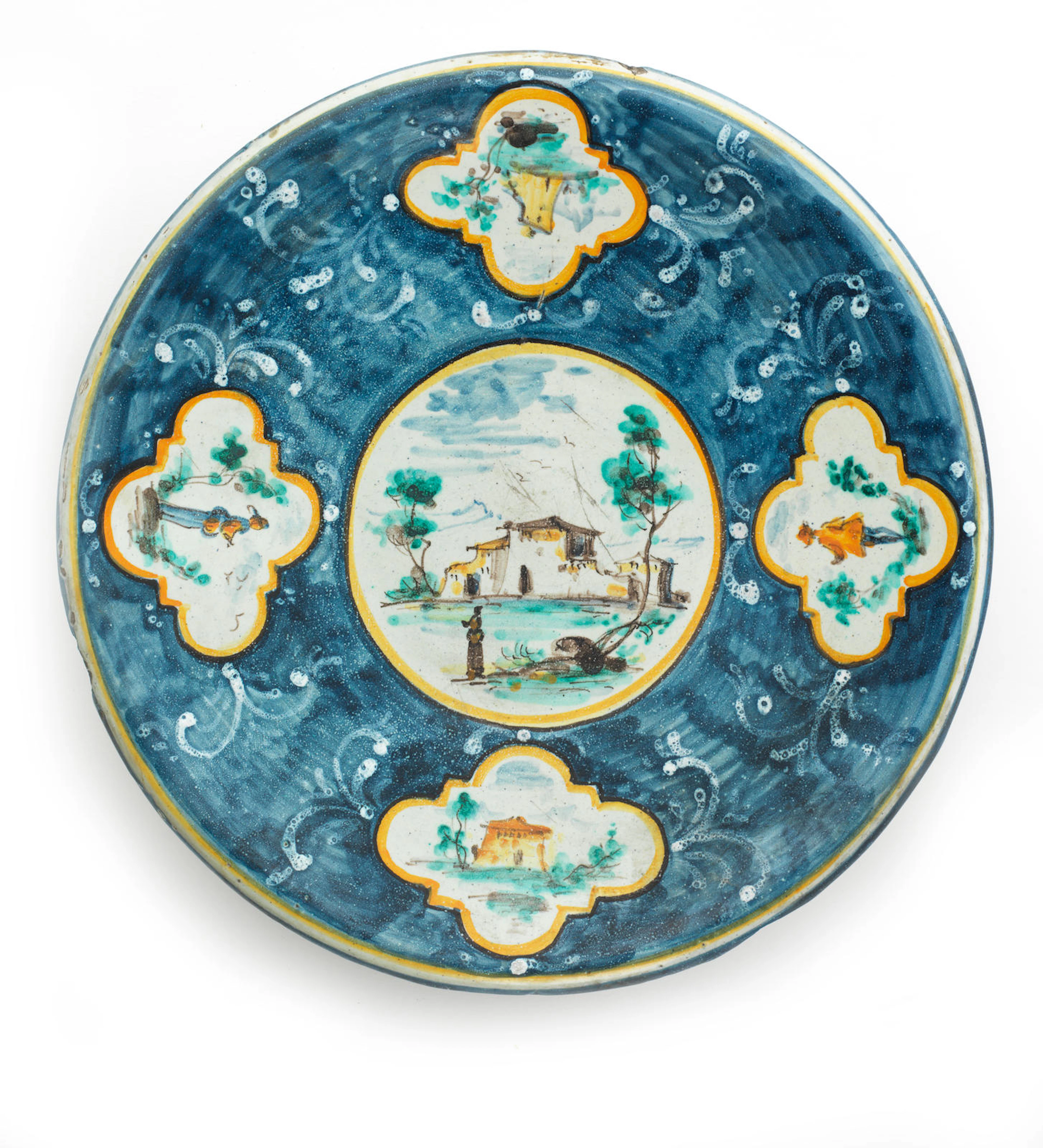 A Savona maiolica tazza Ferro factory, circa 1740-80
