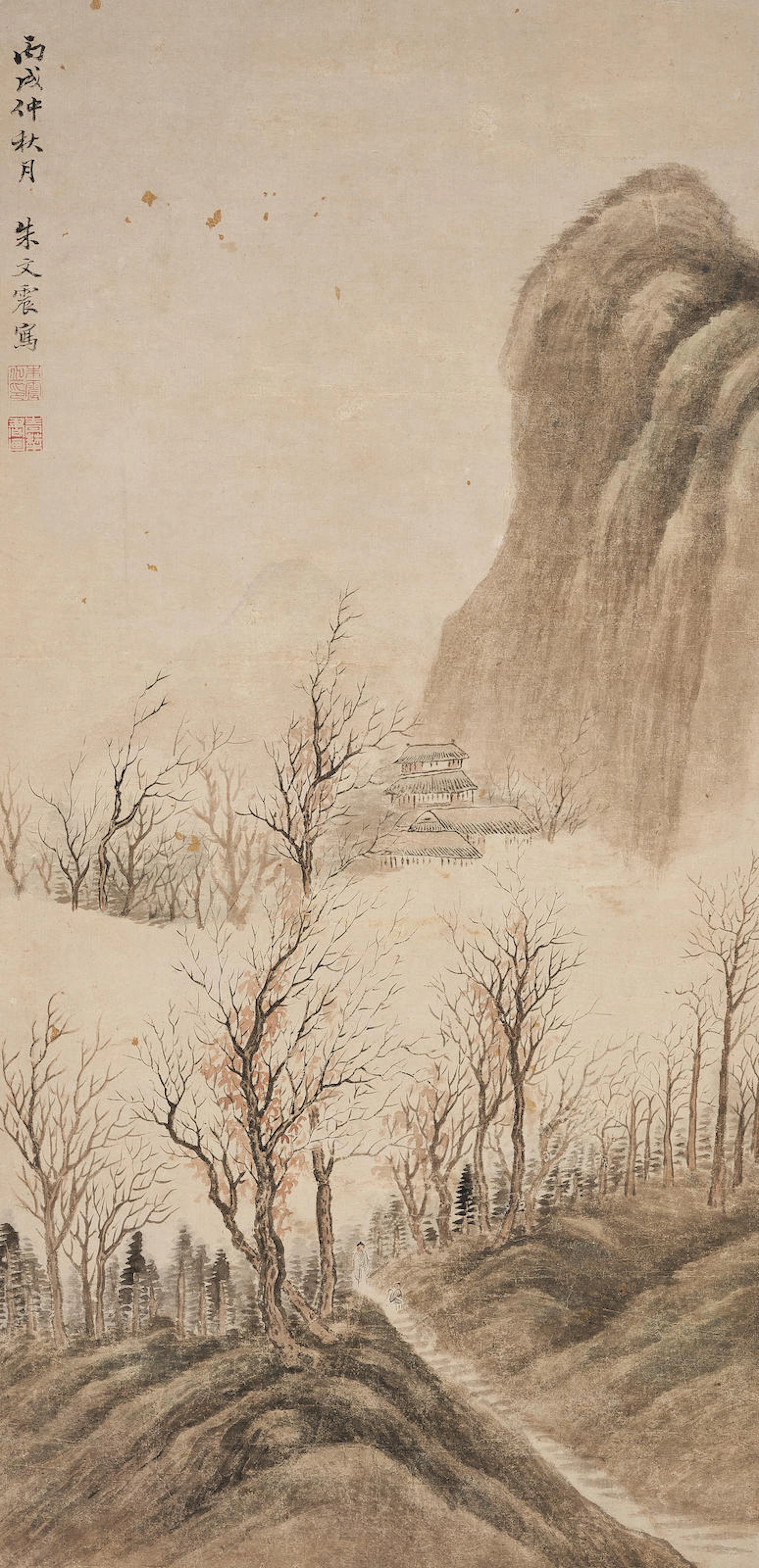 Temple in the Autumn Mountains