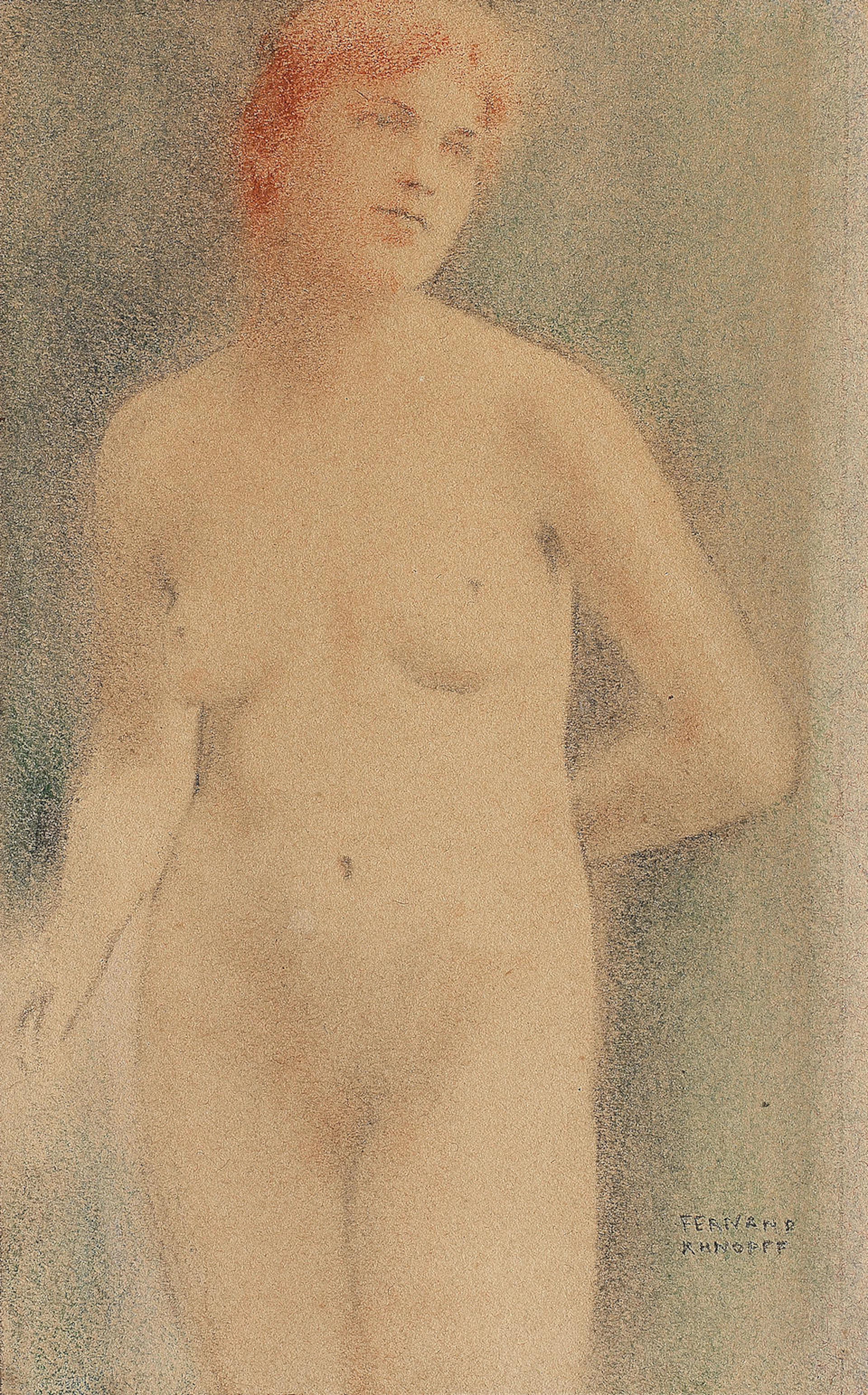 FERNAND KHNOPFF (1858-1921) Étude de femme (Executed circa 1919)