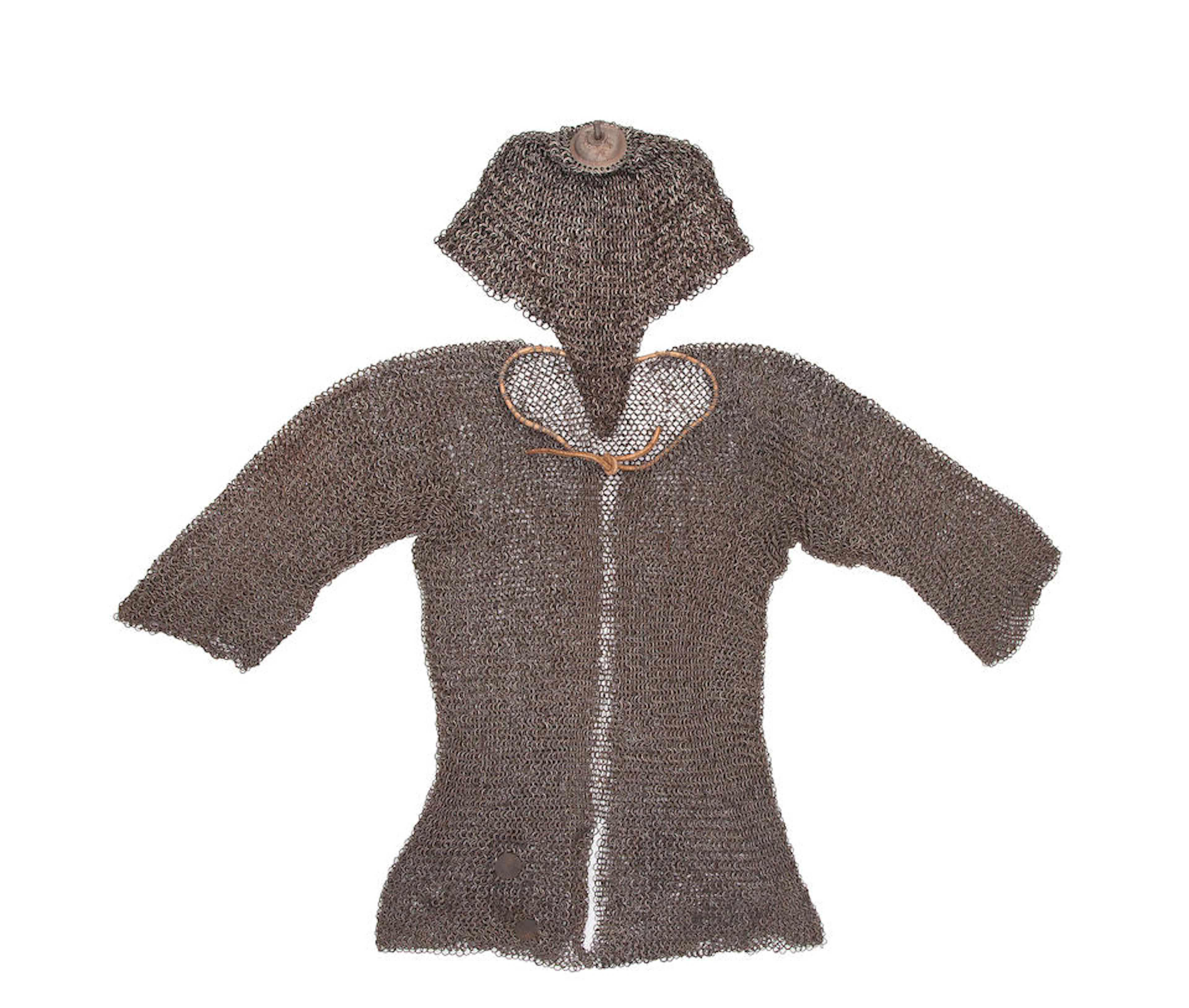 An Indian Mail Coif (Kulah Zirah) And Mail Shirt (2)