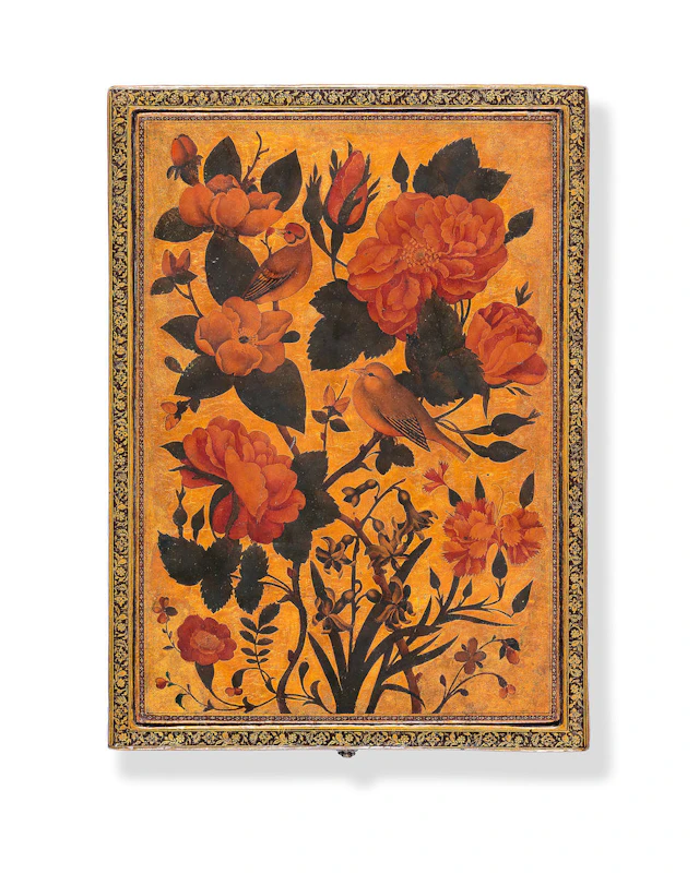 A fine Zand lacquer mirror case and tool box by Hasan Khodad Persia