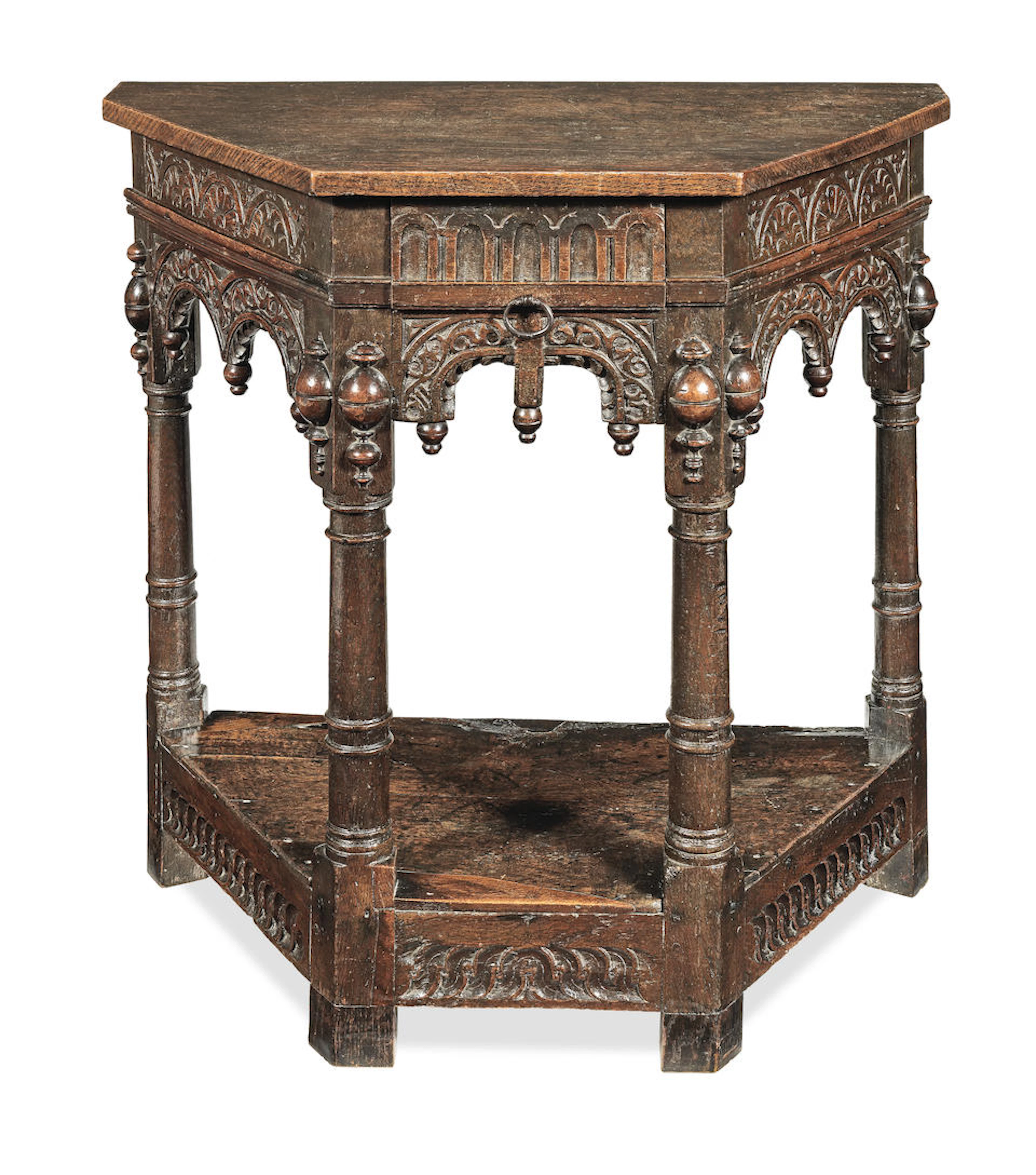 A James I joined oak credence-type table
