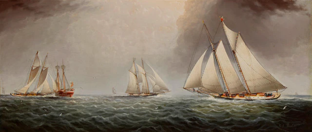 James Edward Buttersworth (1817-1894) Racing Yachts Magic...