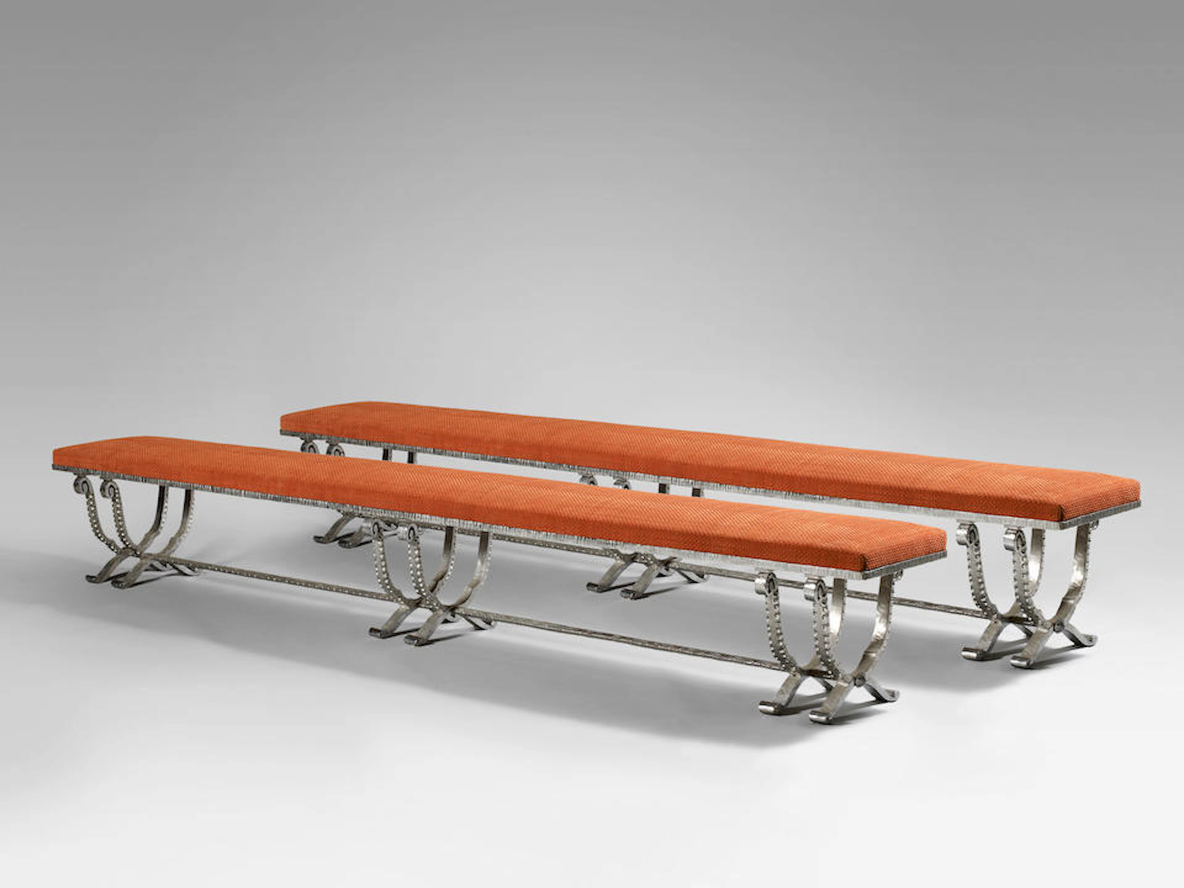 RAYMOND SUBES (1891-1970) Pair of Benches1924wrought iron