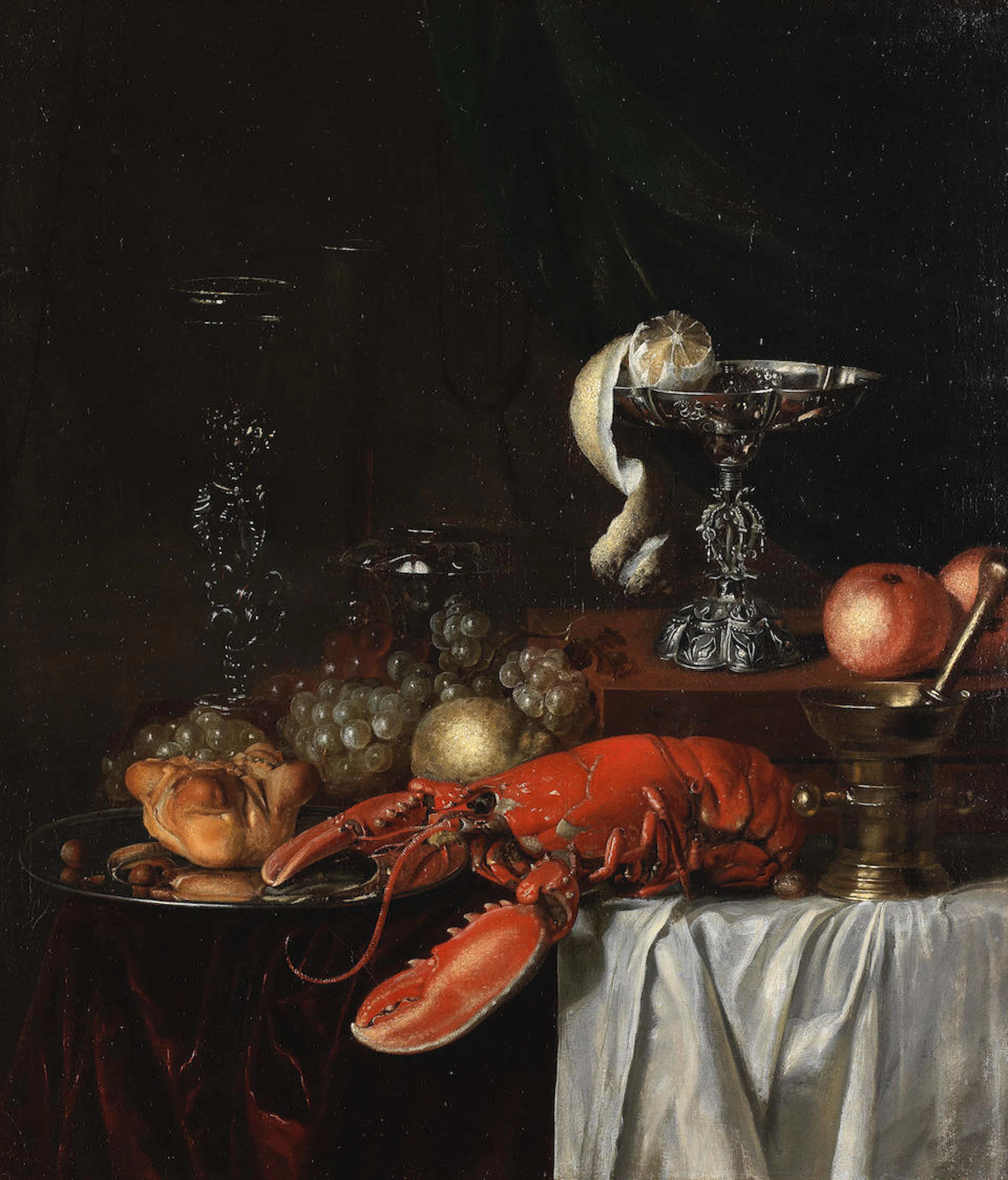 Follower of Willem Kalf (Rotterdam 1619-1693 Amsterdam) A lobster