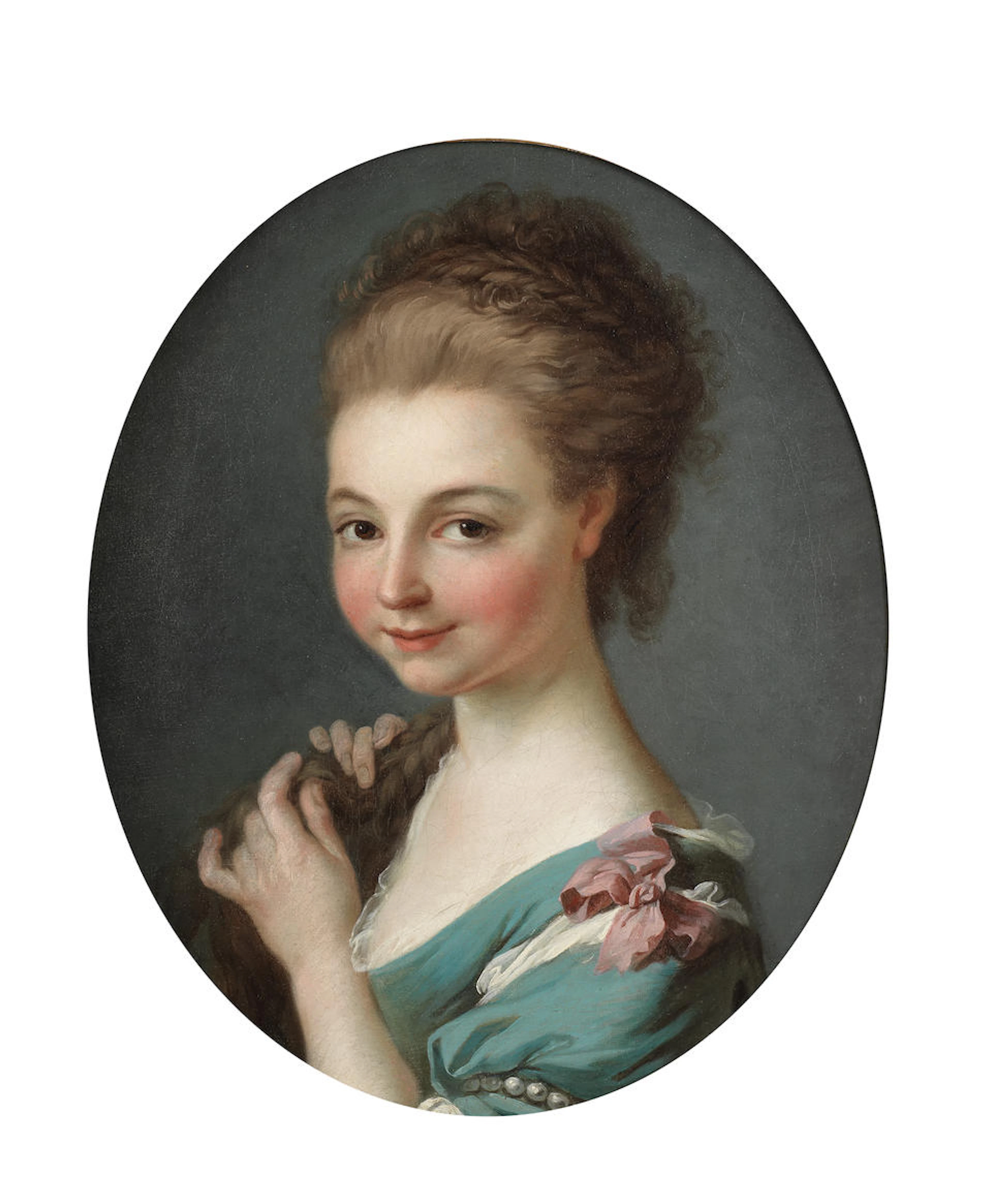 Alexander Roslin (Malmo 1718-1793 Paris) Portrait of a young girl