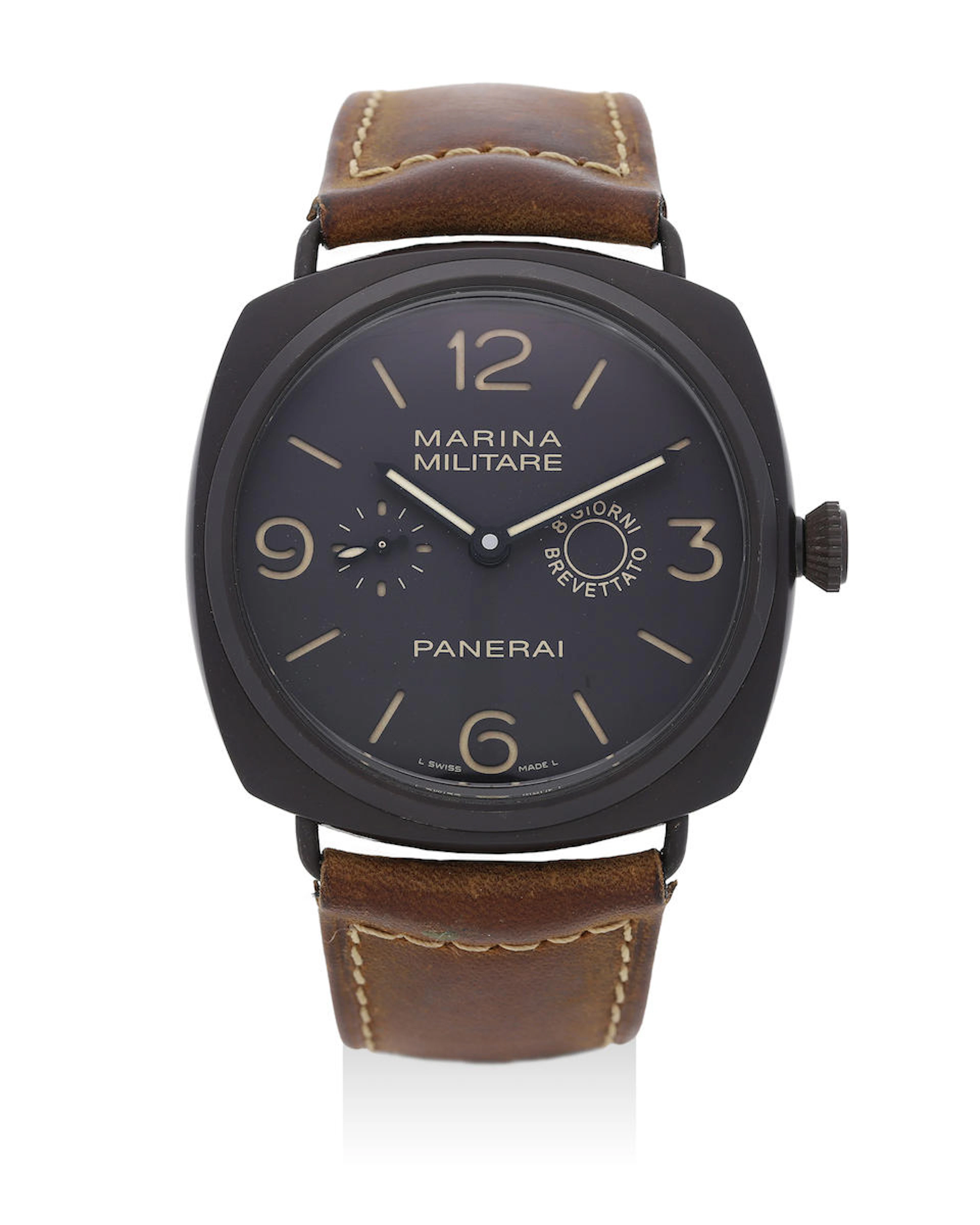 Panerai. A Dark Ceramic Marina Militare Wristwatch, PAM003339, #M0510/1500