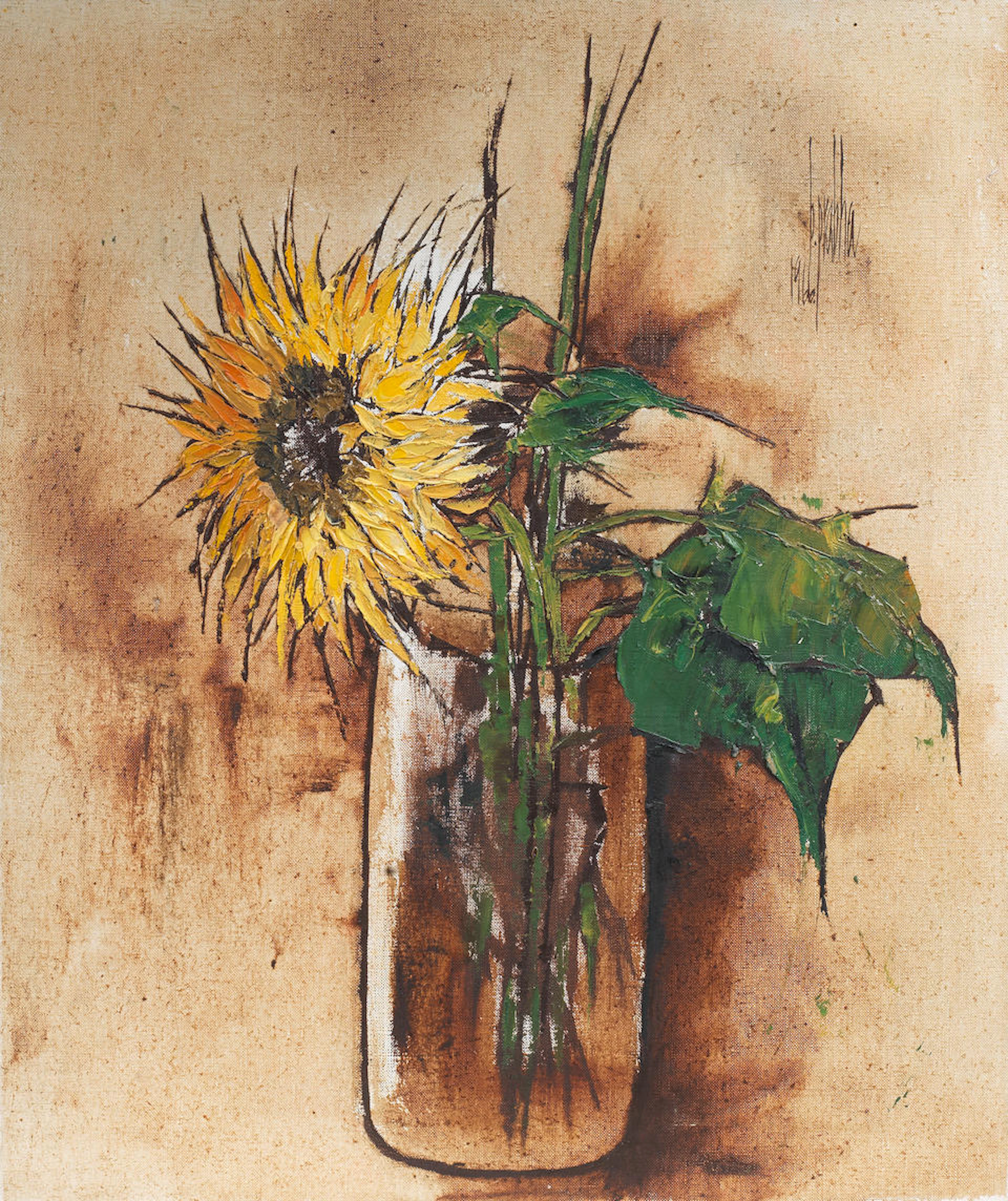B. Prabha (Indian, 1933-2001) Still Life with Flowers