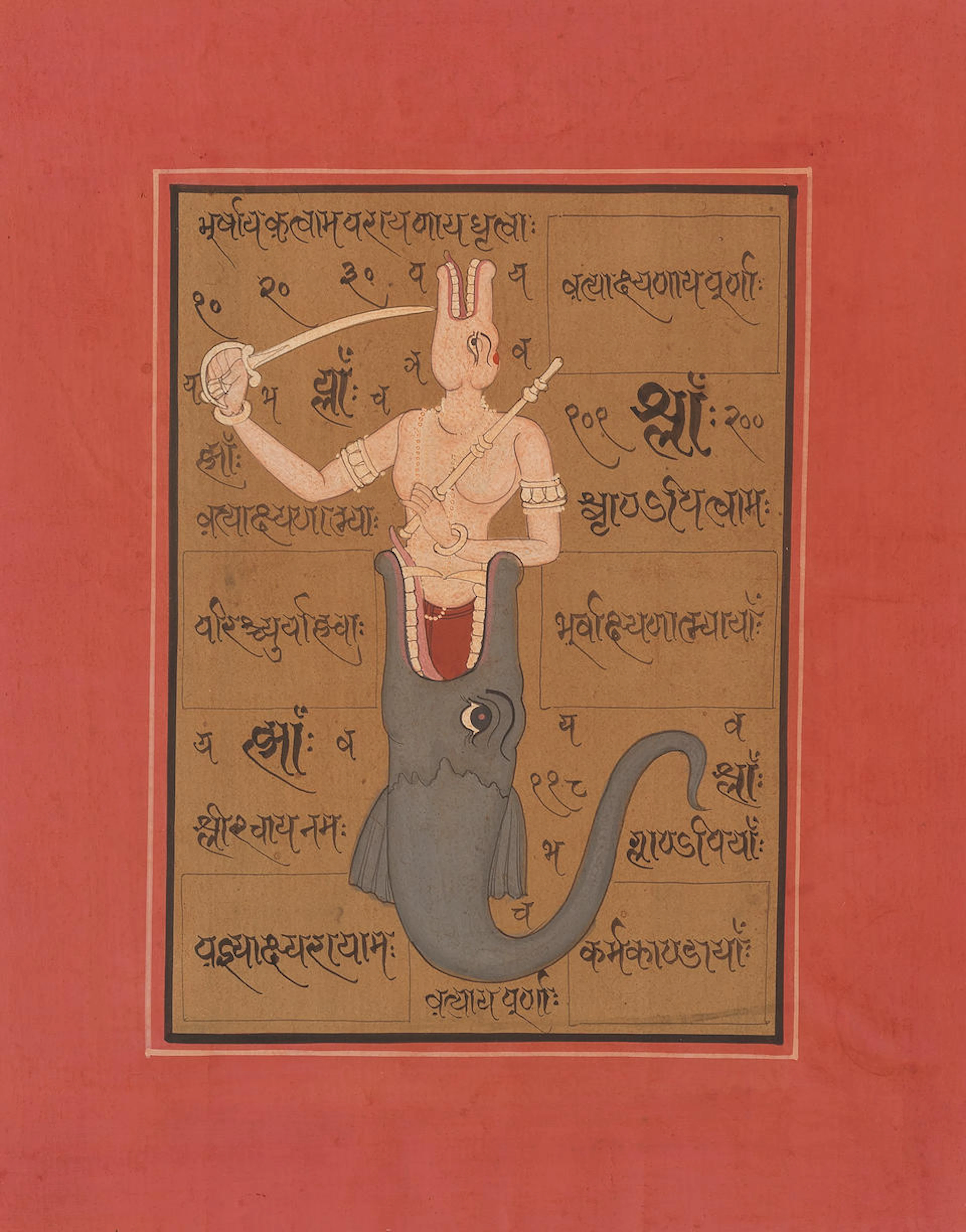 Matsya avatar, the fish avatar of Vishnu Rajasthan, 20th Century