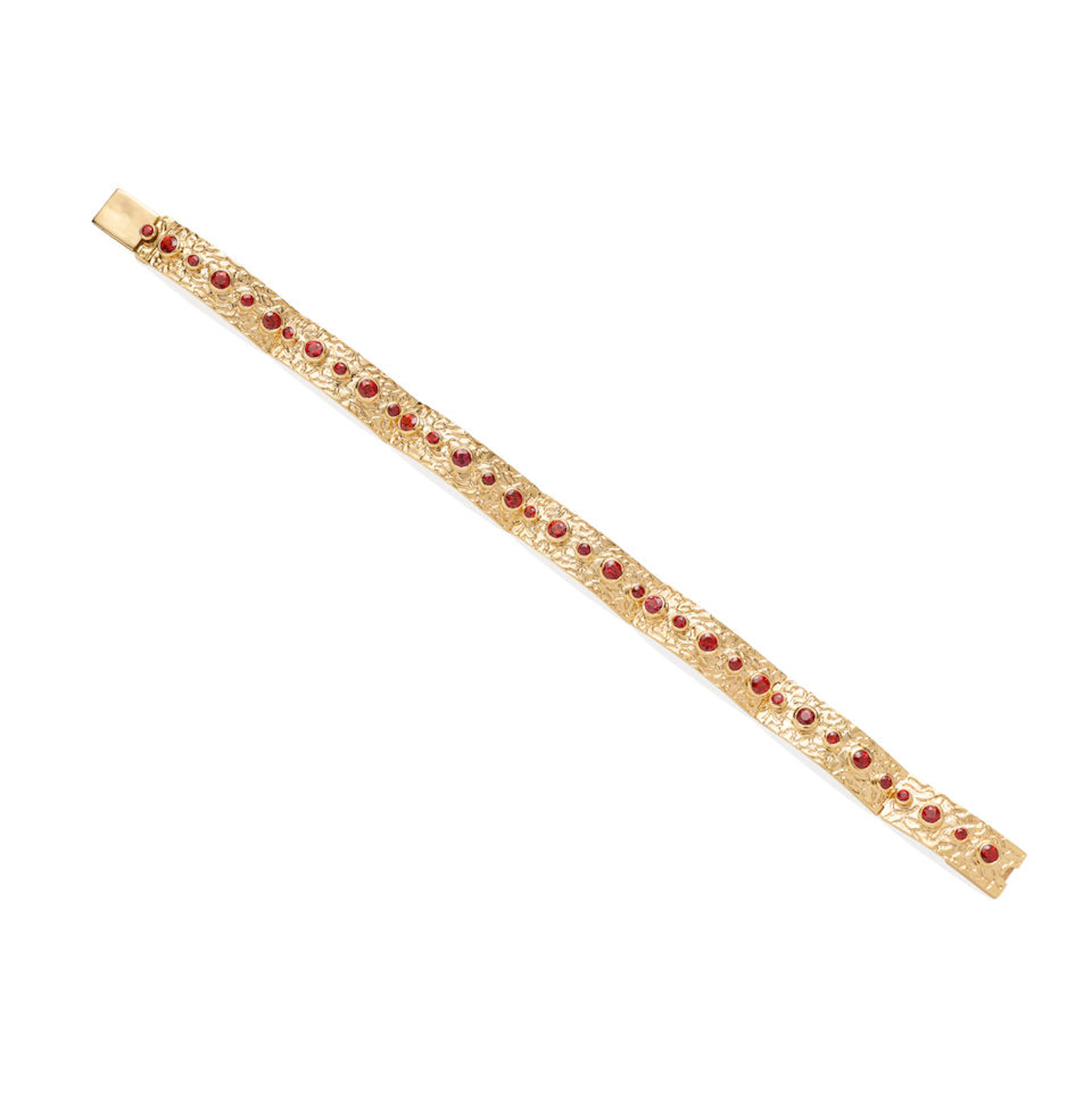 Gold and Sunstone Bracelet