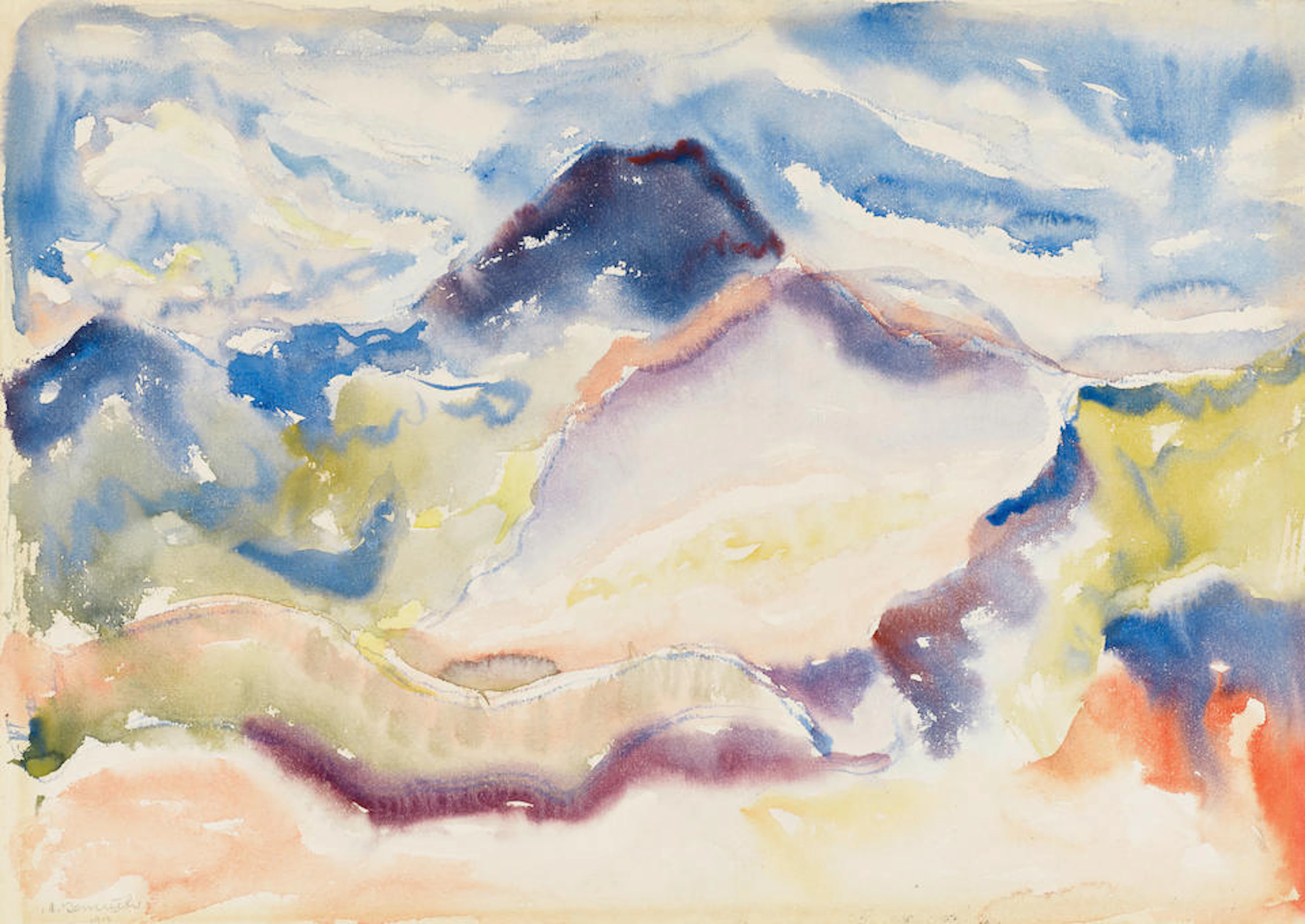 Charles Demuth (1883-1935) Dunes 11 7/8 x 16 5/8 in