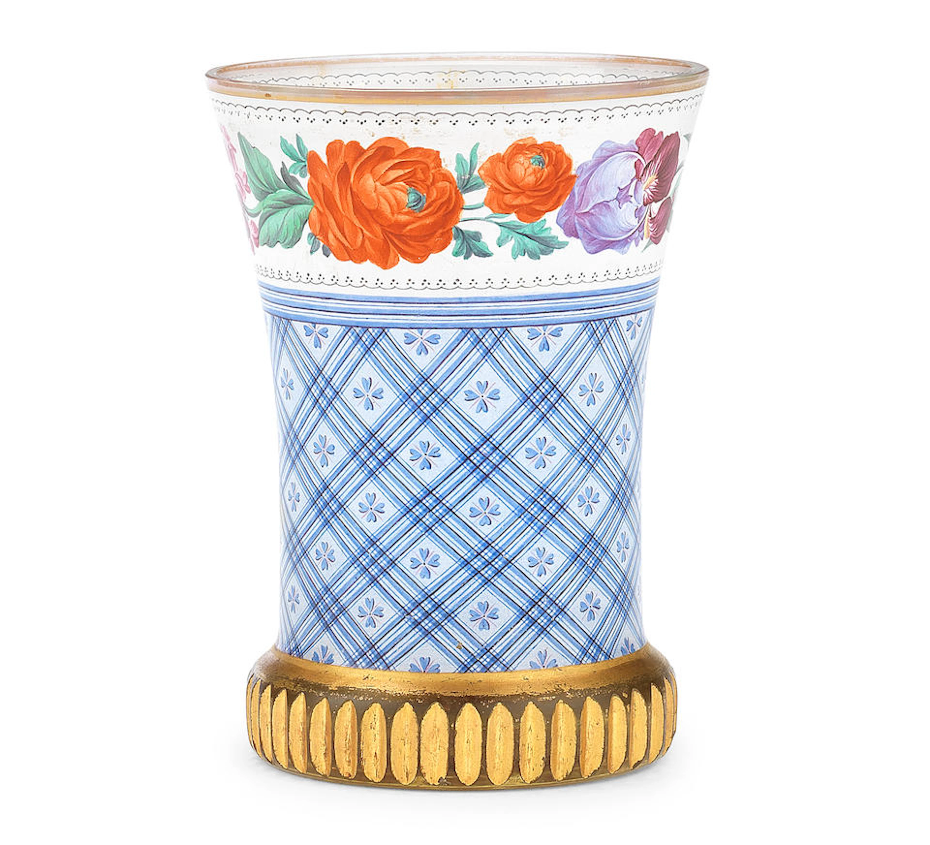 A very rare Vienna enamelled acrostic Ranftbecher by Anton Kothgasser