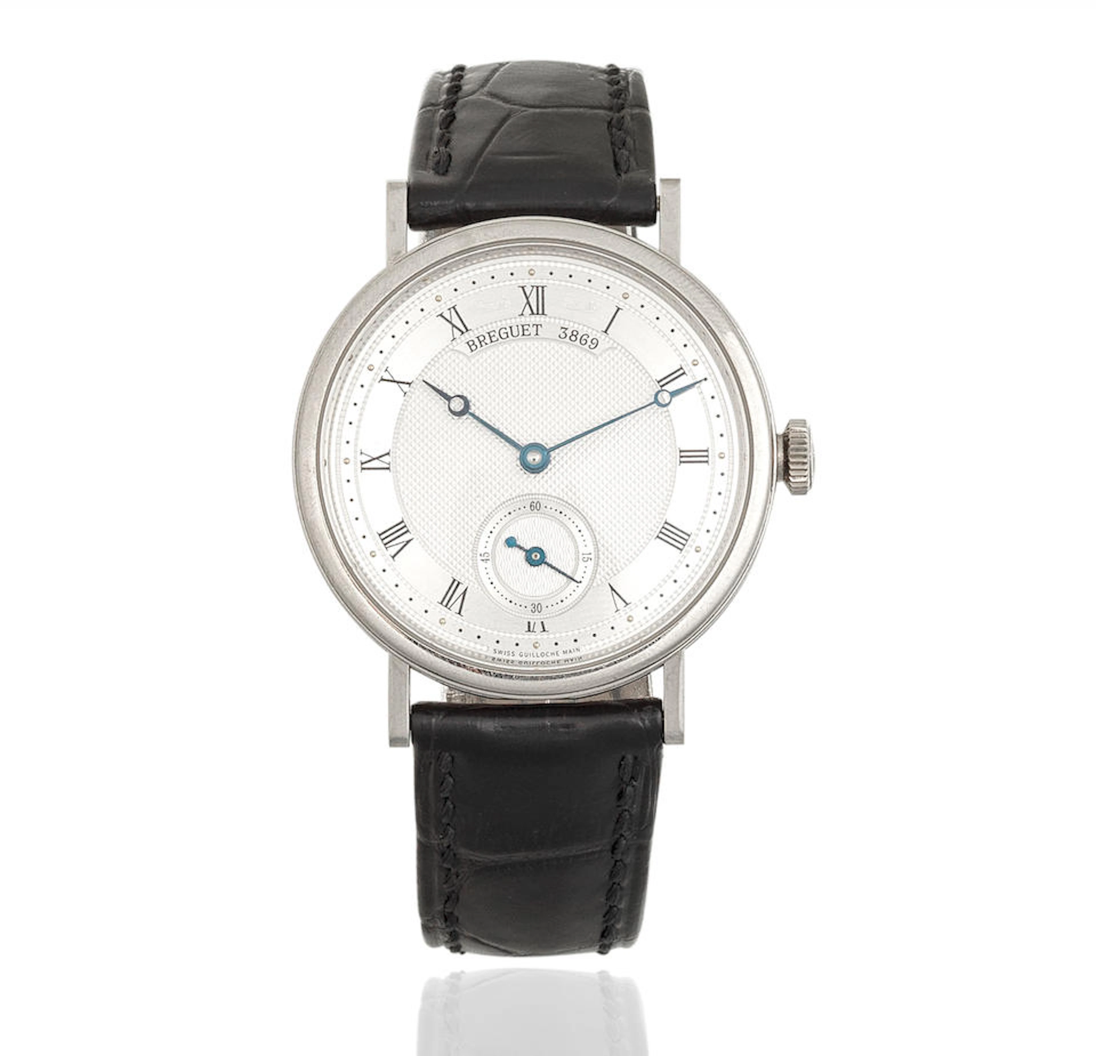 Breguet. An 18K white gold automatic wristwatch with power reserve Classique