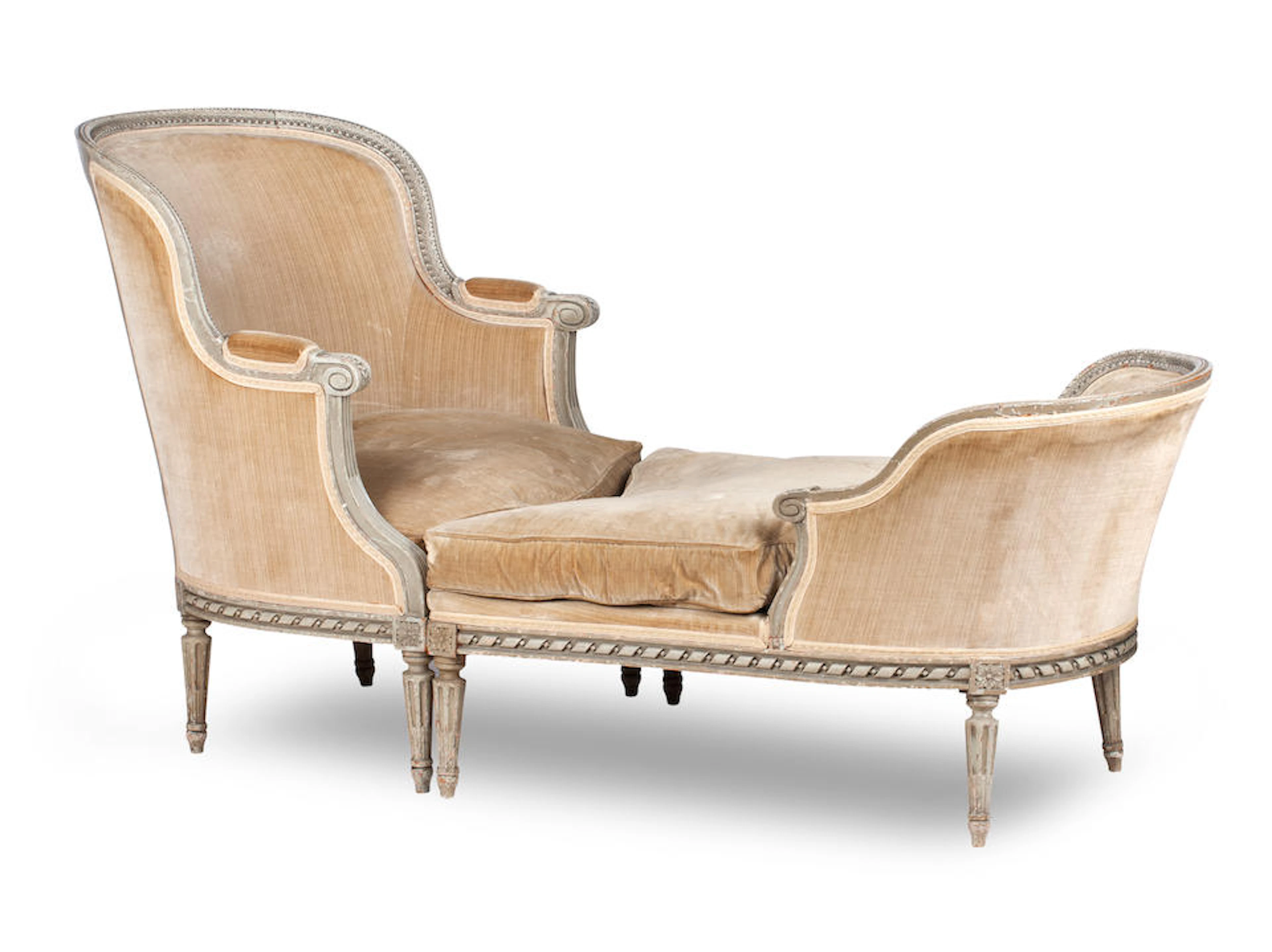 A Louis XVI style duchesse brisée 19th century
