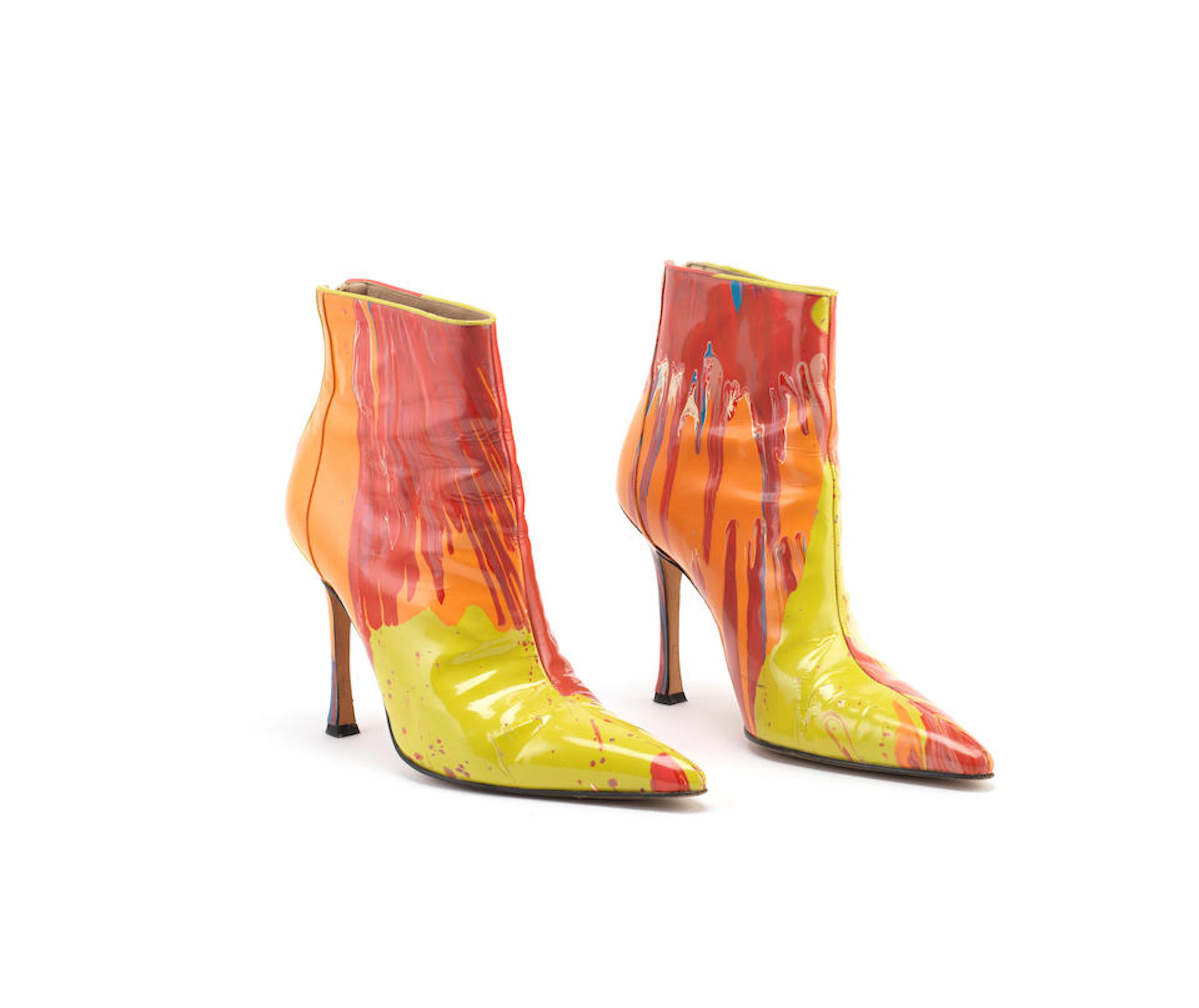 Damien Hirst for Manolo Blahnik Spin Boots, circa 2002 (Includes original box)