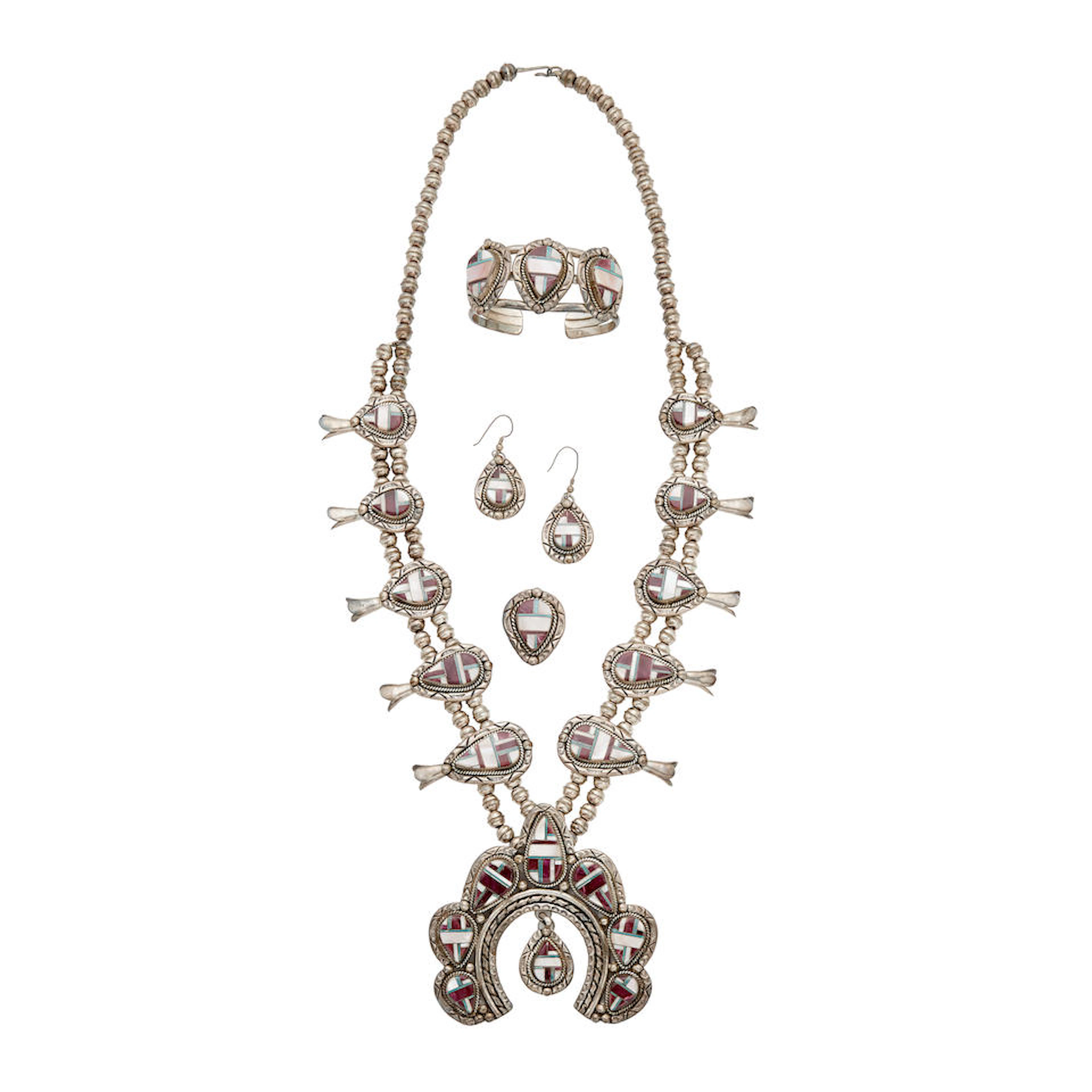 A suite of Navajo jewelry, Edsitty family