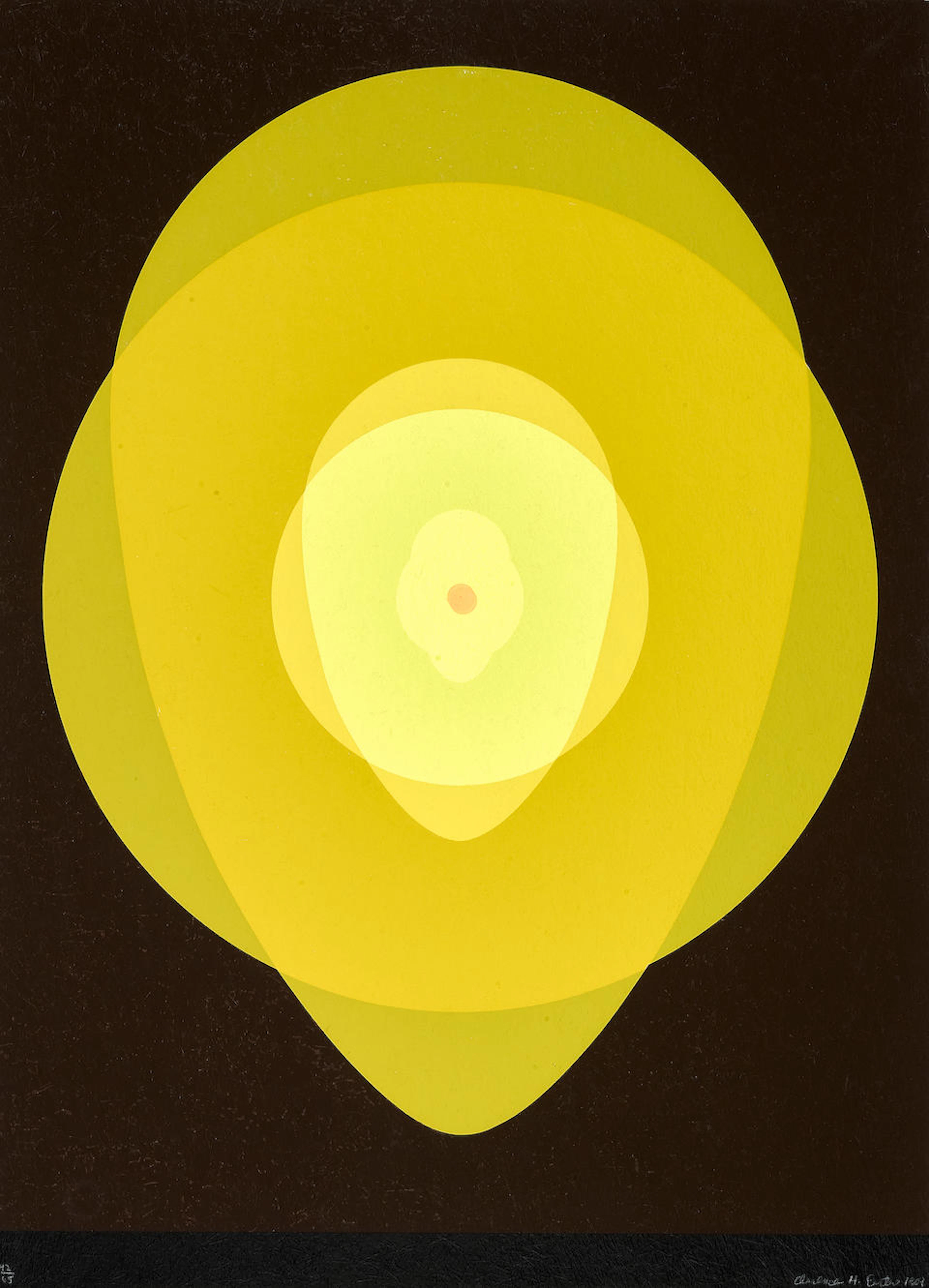 Clarence Holbrook Carter (1904-2000); Untitled - Yellow Mandala;