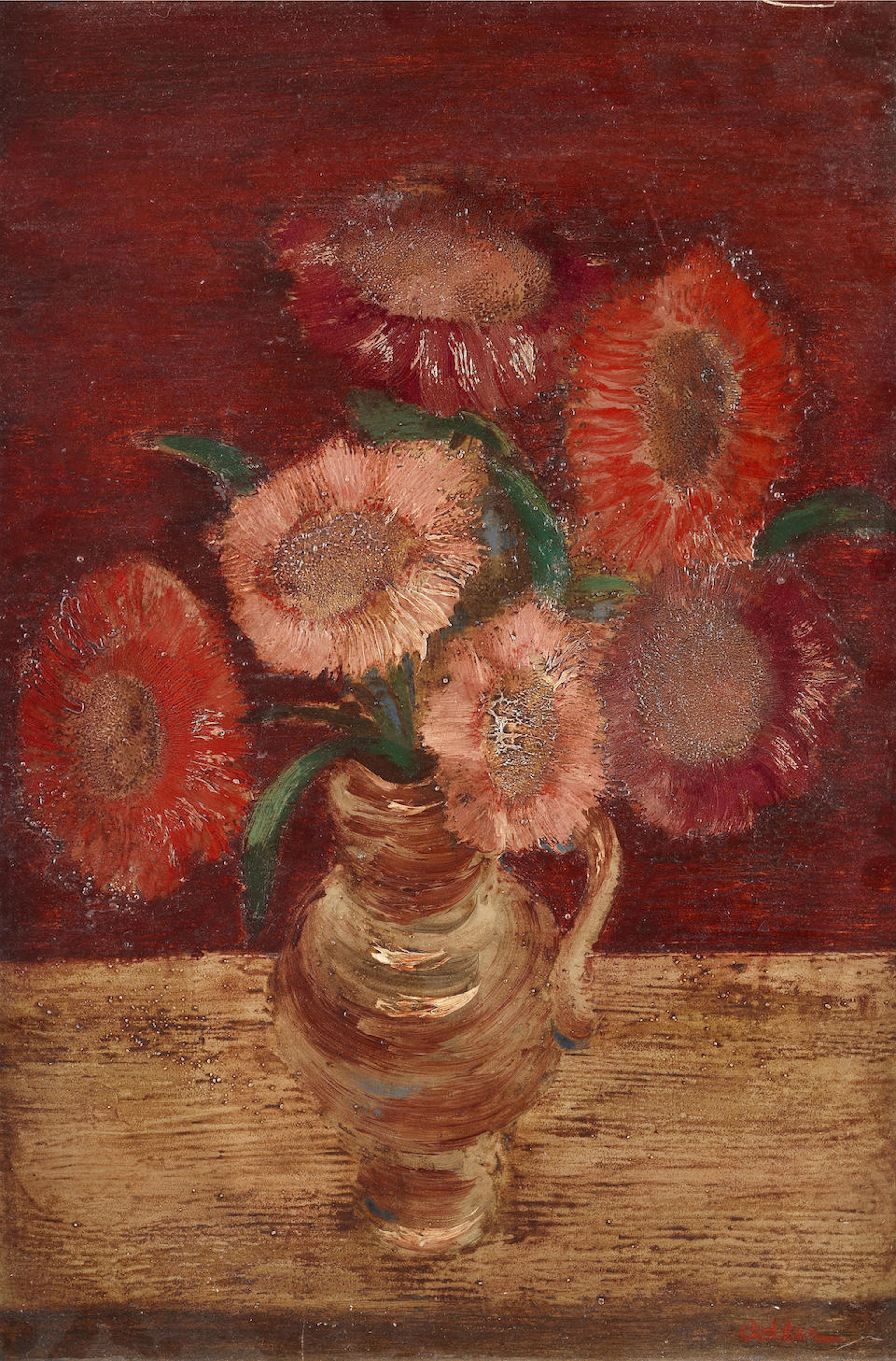 Jankel Adler (Polish, 1895-1949) Still life of flowers