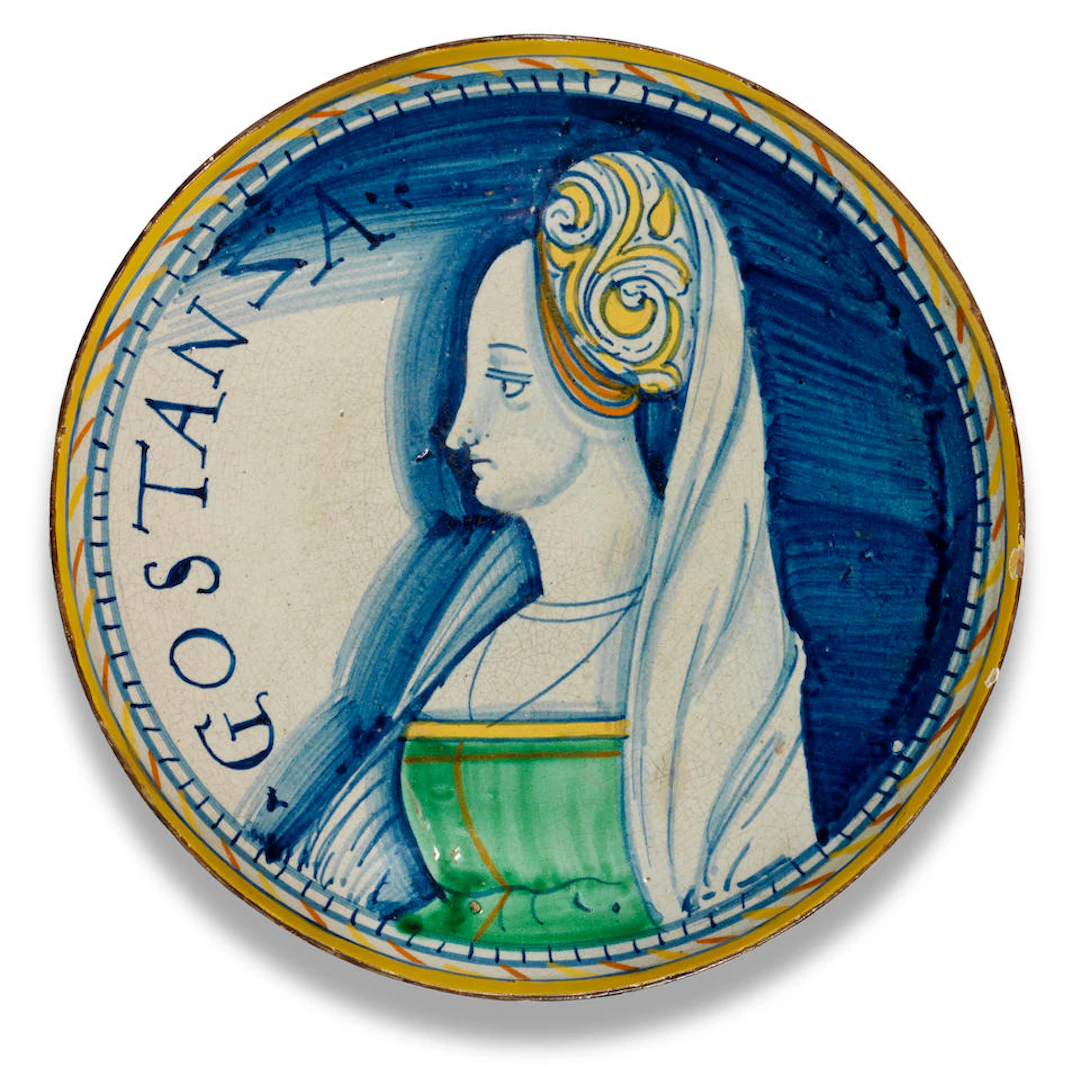 An Italian maiolica tazza, probably Deruta, circa 1540