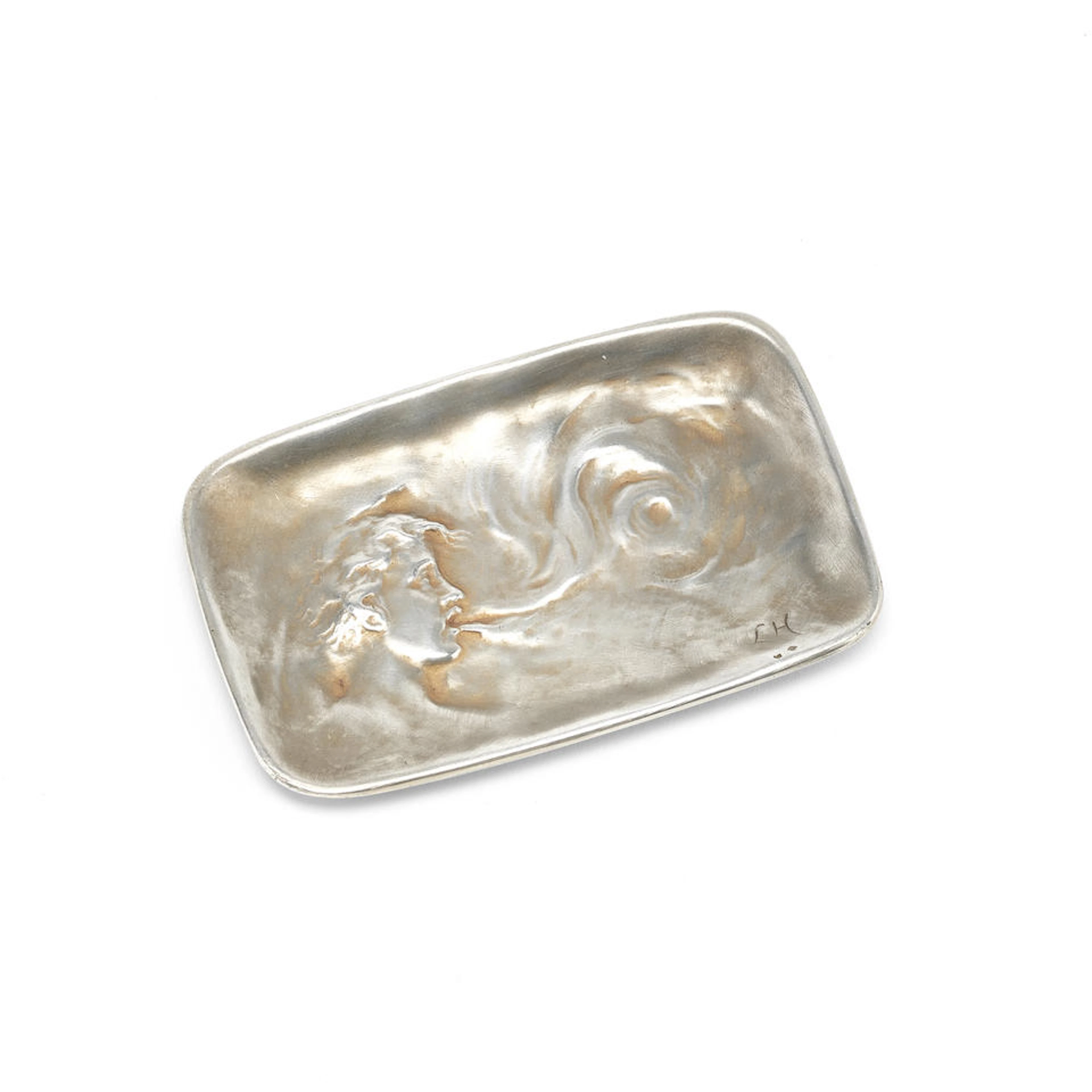 Frédéric Boucheron: a French Art Nouveau silver card tray...