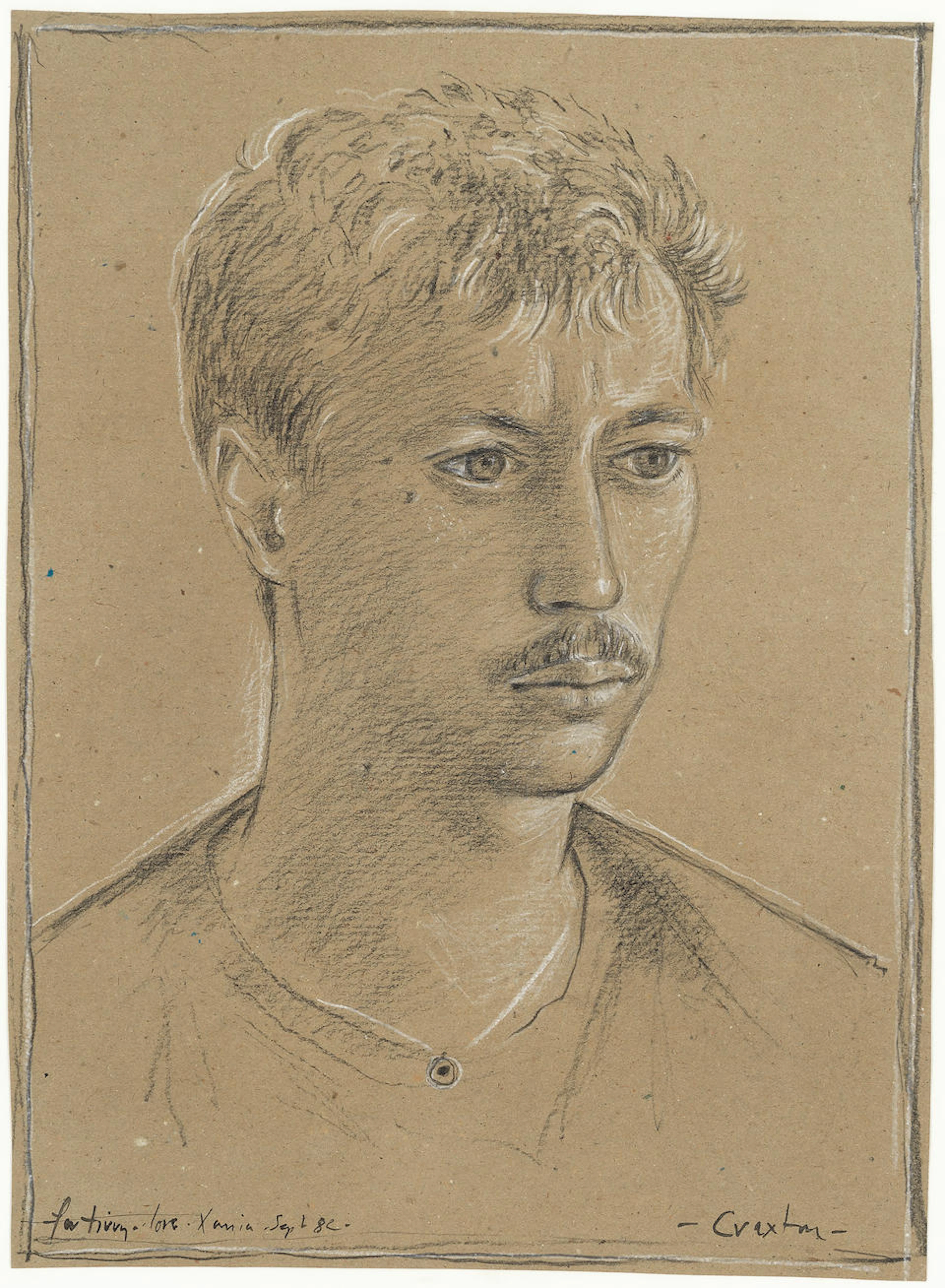 John Craxton R.A. (British, 1922-2009) Portrait of David 'Tivvy' Simpson