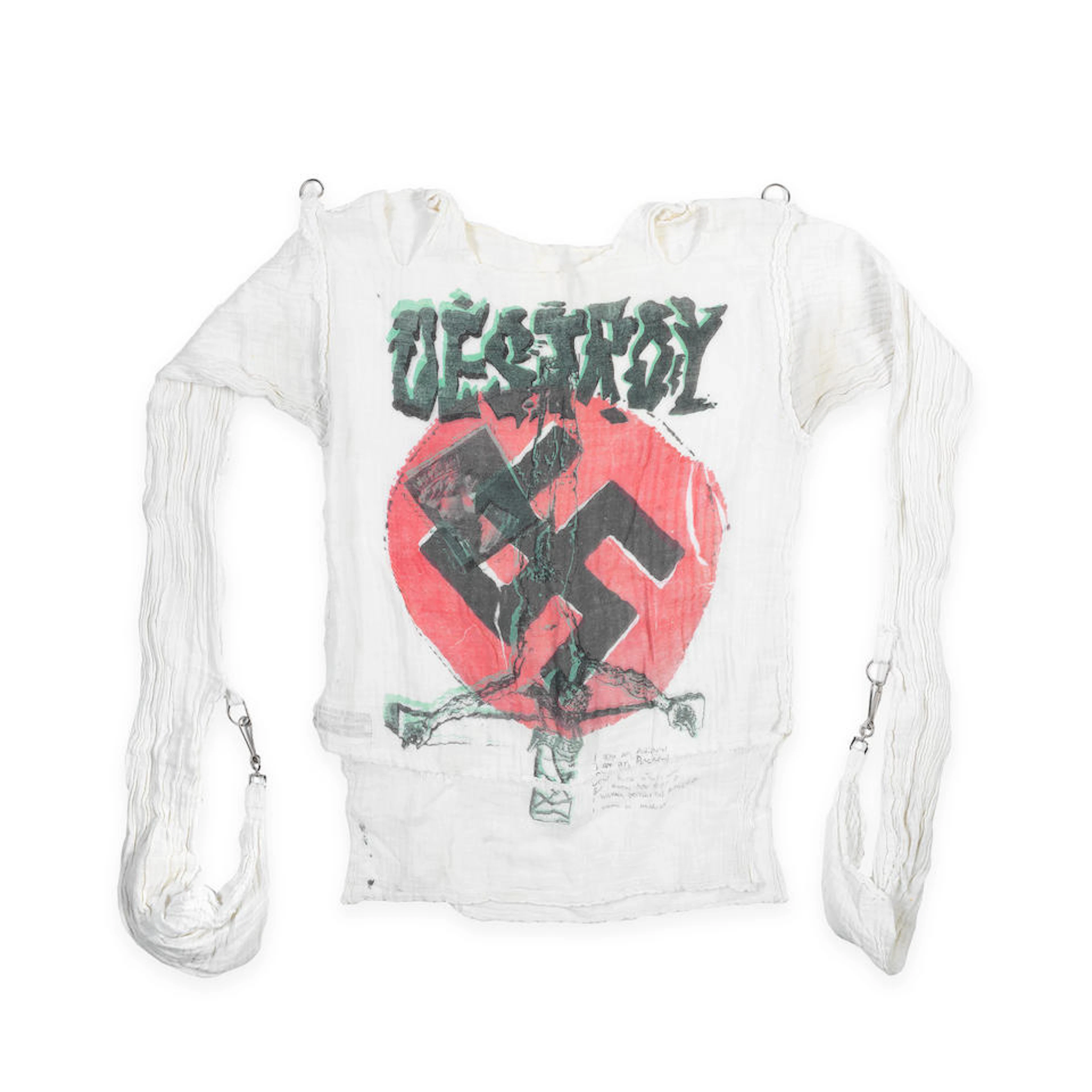 Malcolm McLaren & Vivienne Westwood: An Original 'Destroy' muslin shirt, 1977,