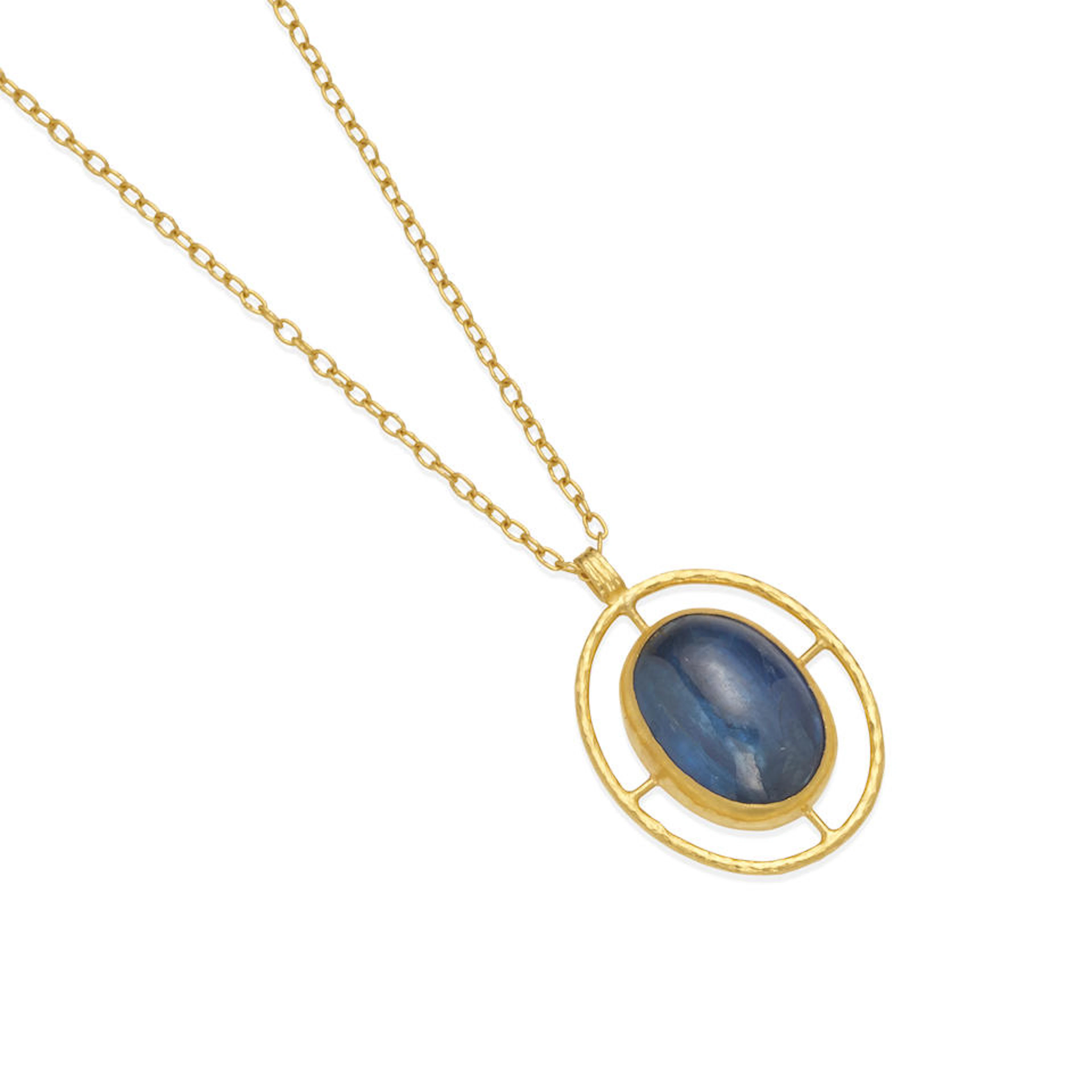 GURHAN: A 24K GOLD AND BLUE KYANITE NECKLACE