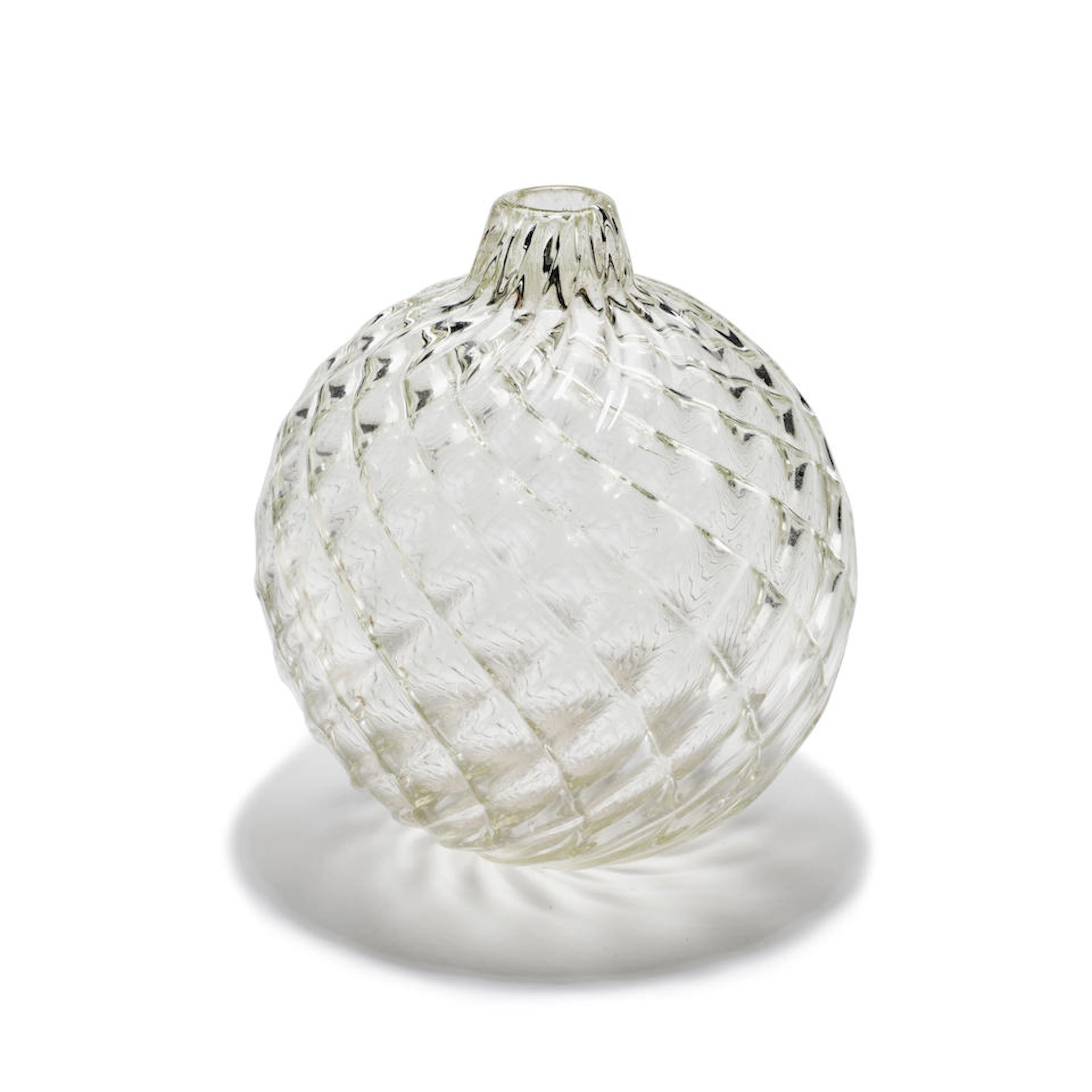 FLAVIO POLI (1900-1984) Cristallo Diamantato Vase circa...