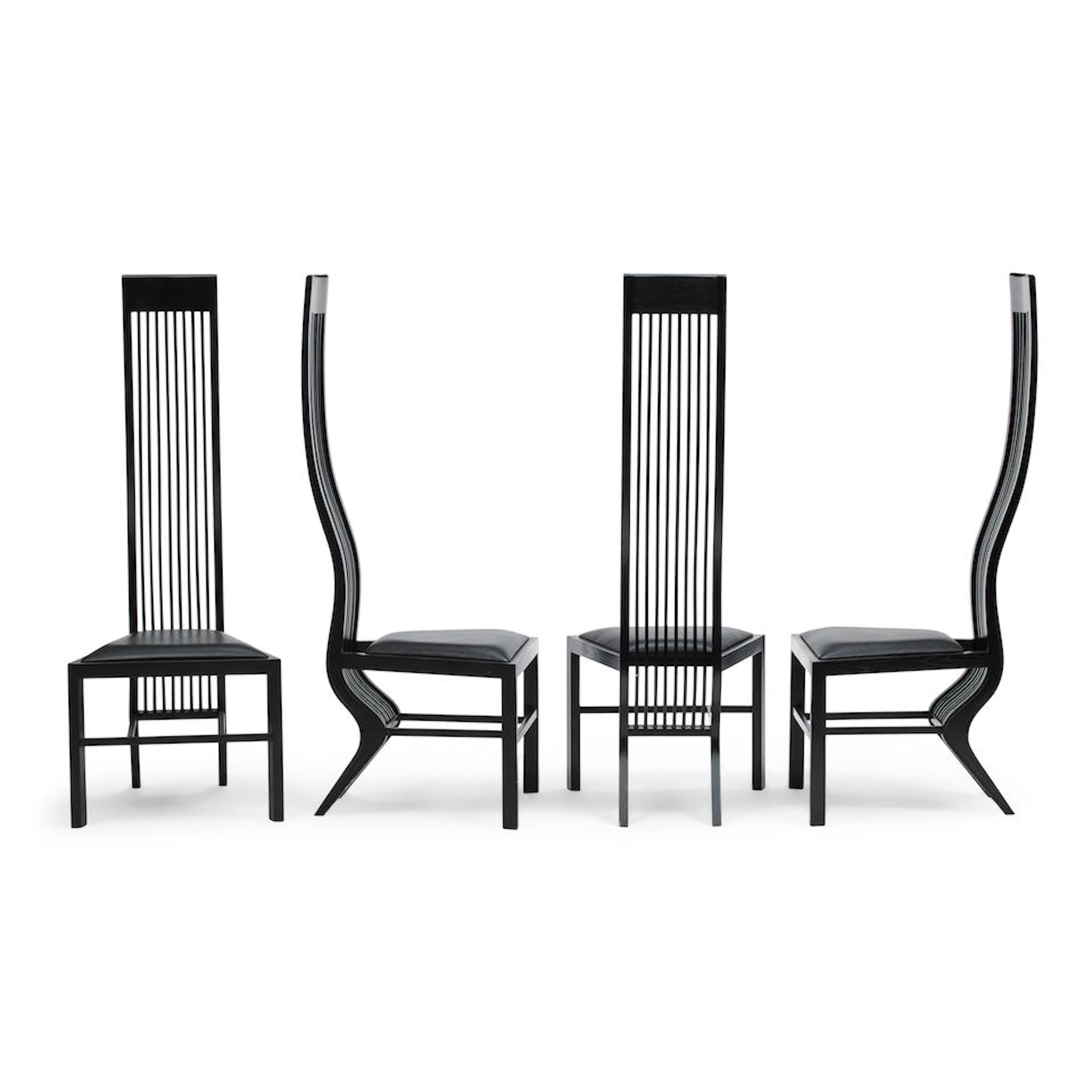 Arata Isozaki (born 1931) Set of Four High Backed Monroe Chairs1973/1990for ICF