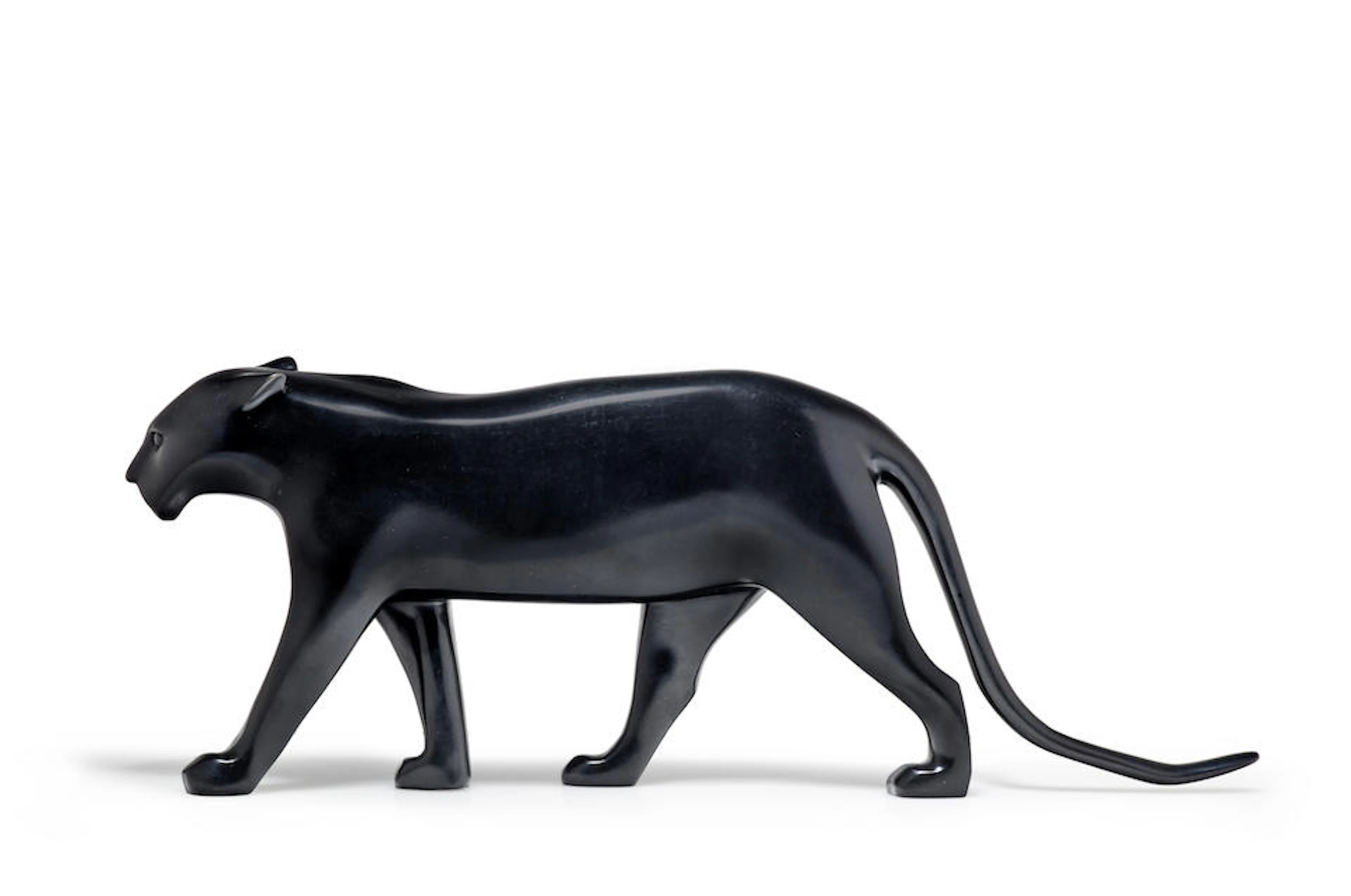 François Pompon (1855-1933) Panthere designed 1925bronze with a black patina